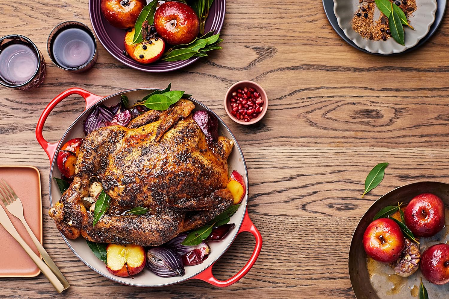 Le Creuset Signature żeliwny garnek Gourmet, okrągły, Ø 30 cm, 3,5 l, do wszystkich rodzajów kuchenek włącznie z indukcyjnymi, 5,55 kg, czerwony piec