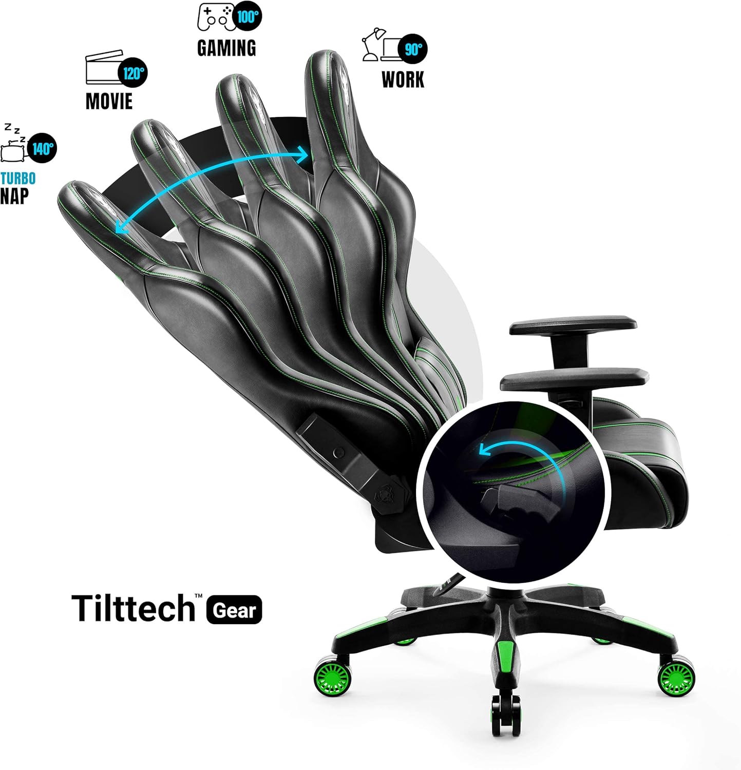 Diablo X-One 2.0 Fotel Gamingowy Krzesło Biurowe Dla Gracza Obrotowy Regulowane Podłokietniki Ekoskóra Ergonomiczny Design Funkcja Bujania Poduszka Pod Kark i Lędźwie (Candy Rose, Normal)