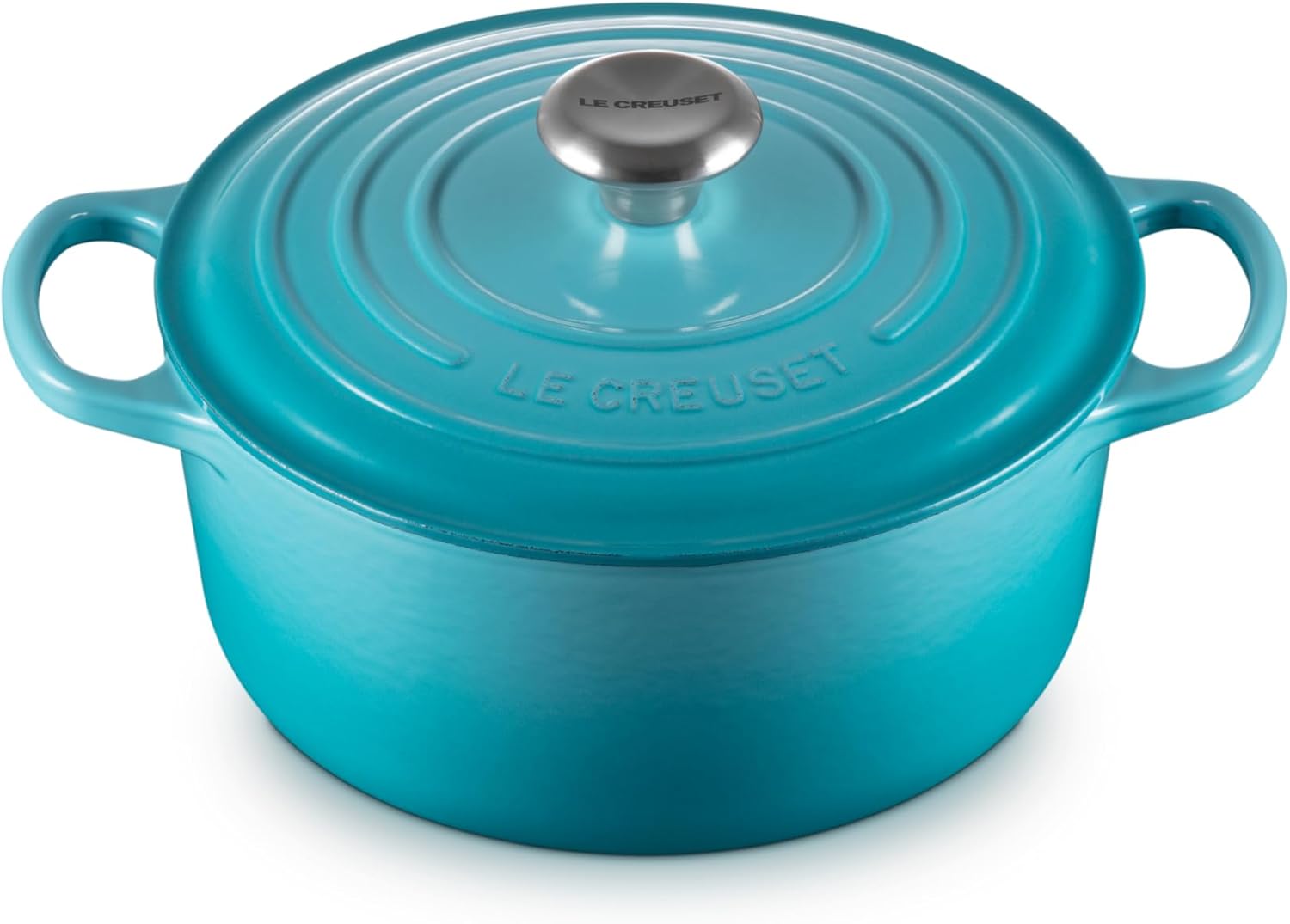 Le Creuset Signature żeliwne naczynie do pieczenia z pokrywką, Ø 26 cm, okrągłe, nadaje się do wszystkich rodzajów kuchenek i kuchenek indukcyjnych, pojemność: 5,3 l, 5,135 kg, kolor czerwony