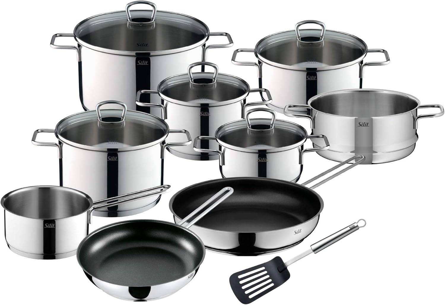 Silit Alicante Zestaw Garnków Indukcyjnych, Srebrny, 10 części