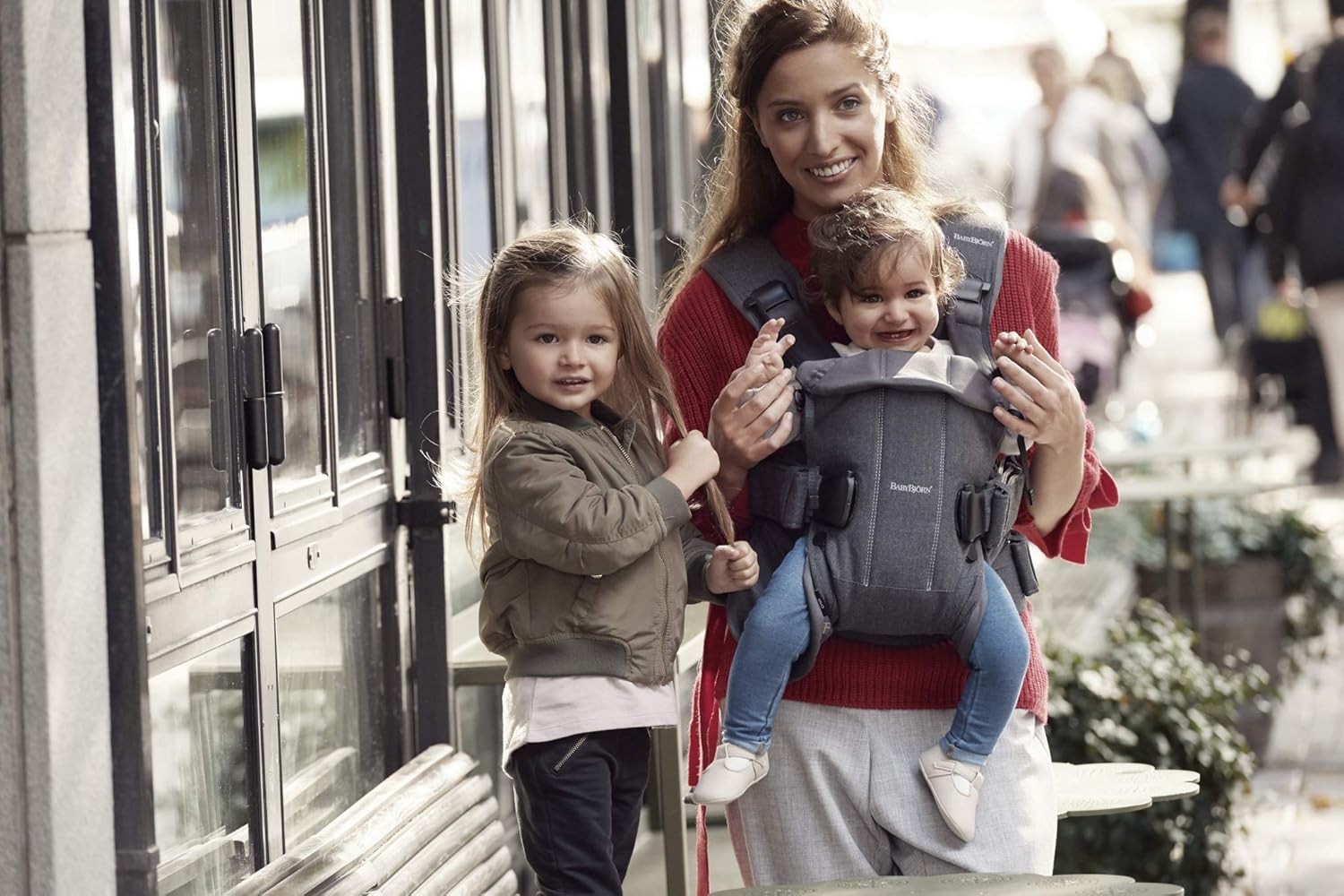 BabyBjörn Nosidełko dla niemowląt One Air, siatka 3D, szaro-beżowe