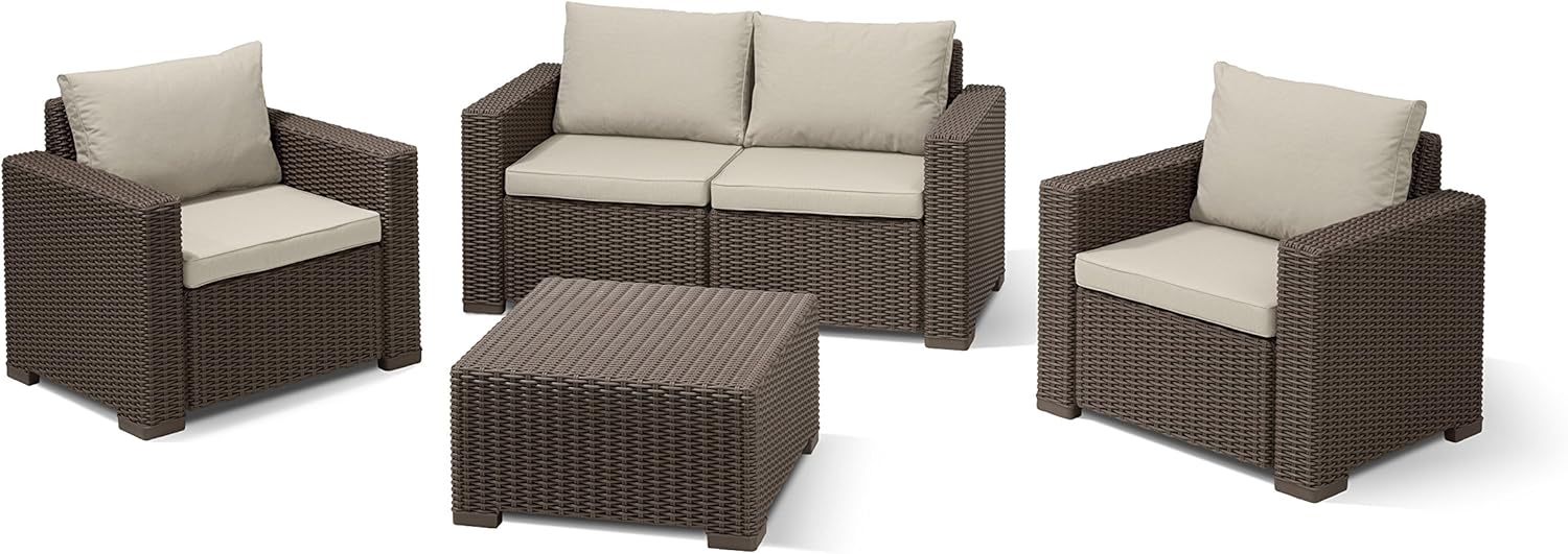 Allibert California Sofa Ogrodowa, Panama Cool Grey, 141 x 68 x 72 cm