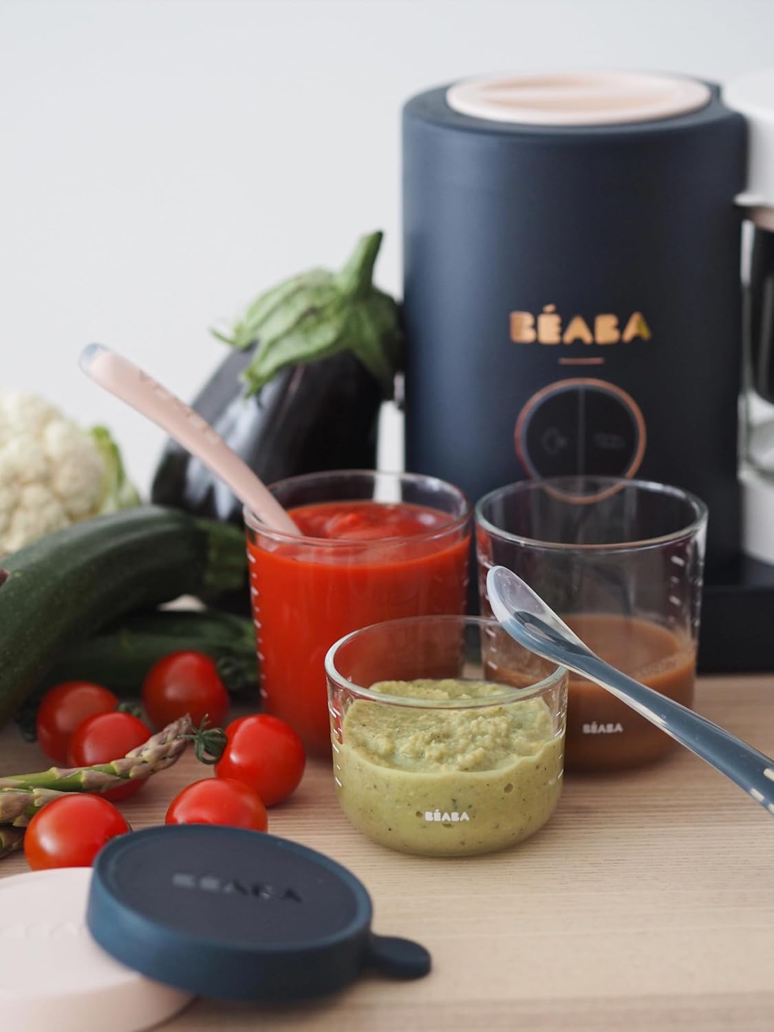 BÉABA, Babycook Neo, mikser parowy 6 w 1, robot dla niemowląt, wyprodukowany we Francji, szklana miska, zbiornik ze stali nierdzewnej, duża pojemność, dywersyfikacja żywności, małe słoiki dla dzieci,