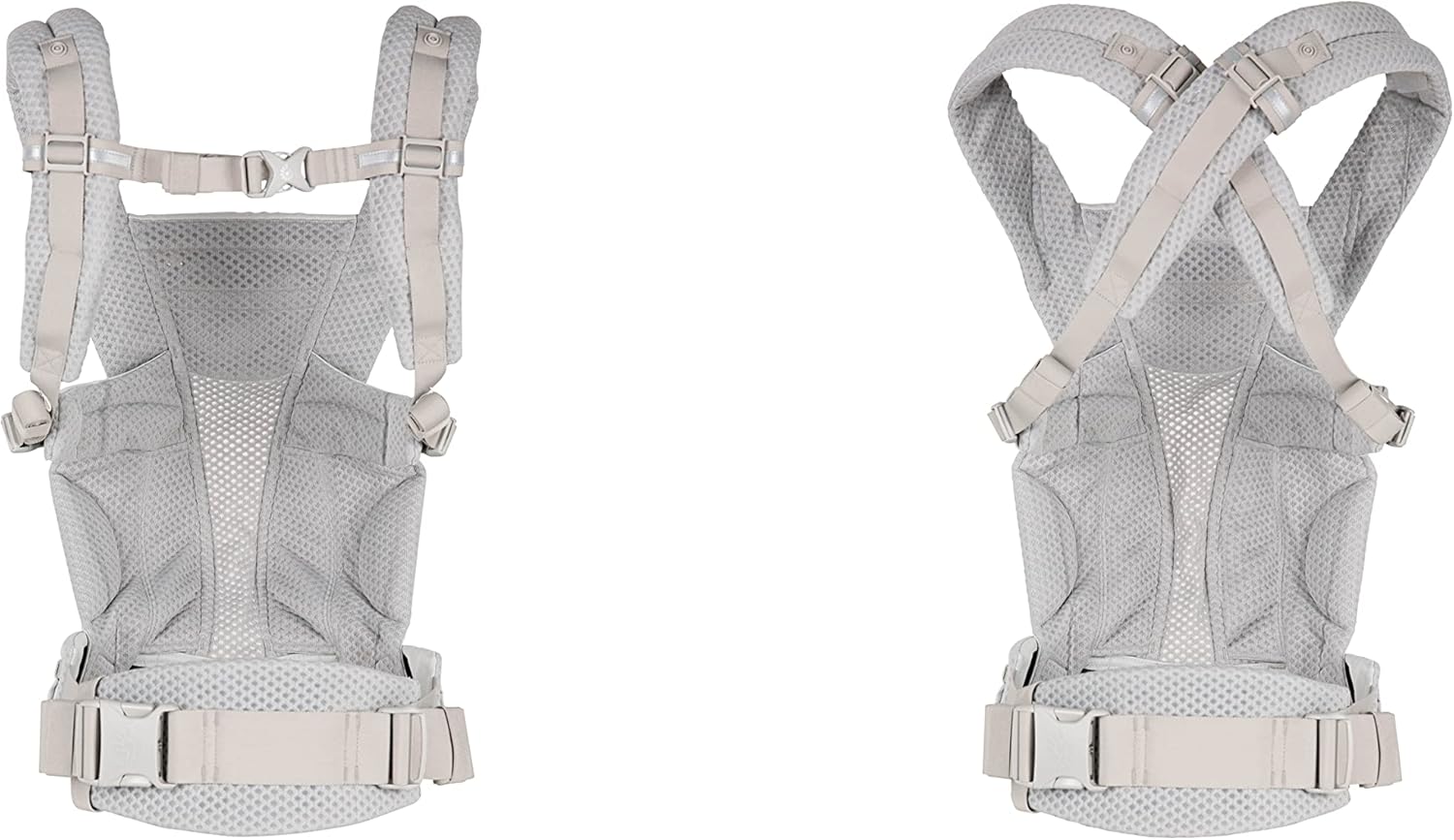 Ergobaby Omni Breeze Nosidełko dla noworodków od urodzenia do 20 kg, 4 pozycje SoftFlex Mesh Ergonomiczne nosidełko dla niemowląt Nosidełko do noszenia na plecach, Graphite Grey