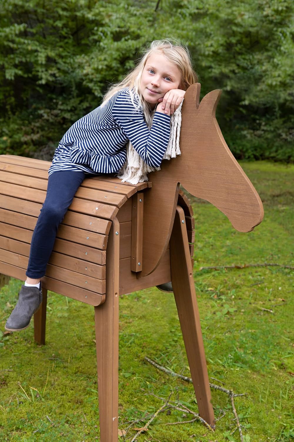 Roba 456022GA Koń Woltyżerowy, Szary Lazurowany, Do 25 kg