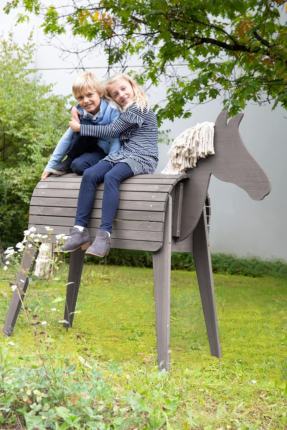 Roba 456022GA Koń Woltyżerowy, Szary Lazurowany, Do 25 kg