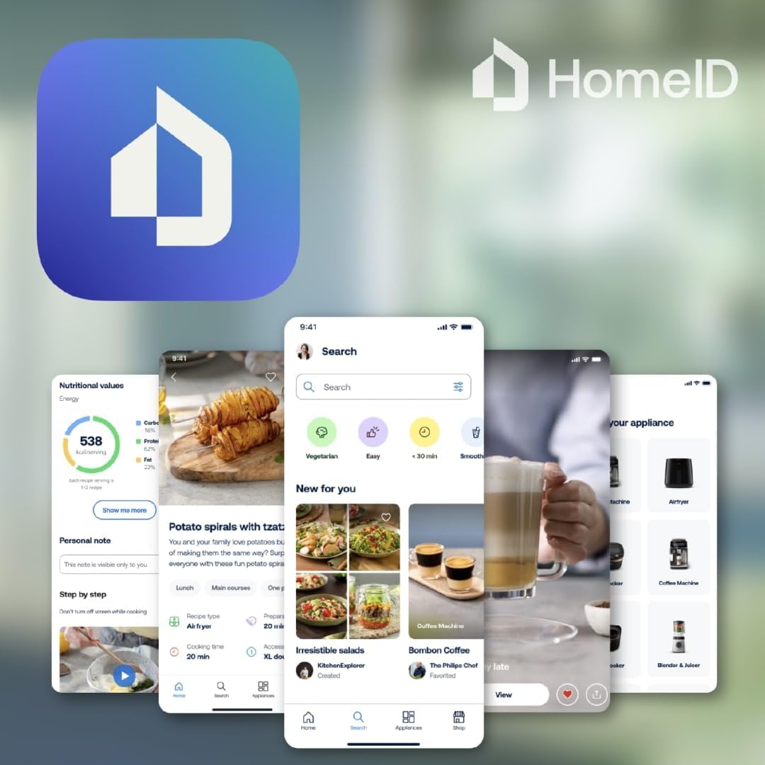 Philips Airfryer 5000 Serii Dual Basket z Technologią Air Steam oraz RapidAir Plus - pojemność 9L, 19 sposobów gotowania, 90% mniej tłuszczu, 2 kosze, czyszczenie parą, akcesoria (NA550/00)