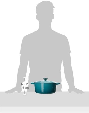 Le Creuset Signature żeliwne naczynie do pieczenia z pokrywką, Ø 26 cm, okrągłe, nadaje się do wszystkich rodzajów kuchenek i kuchenek indukcyjnych, pojemność: 5,3 l, 5,135 kg, kolor czerwony