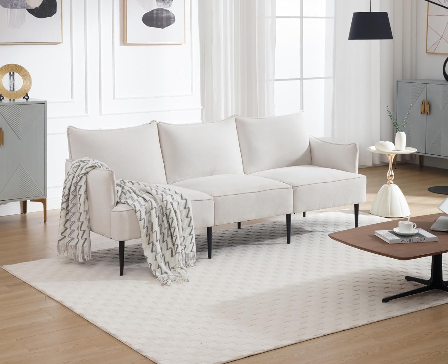 chairus Sofa 2-osobowa do salonu skóra PU segmentowa sofa kanapa tapicerowana sofa kanapa sofa sofa sette (ciemnoszara-2)