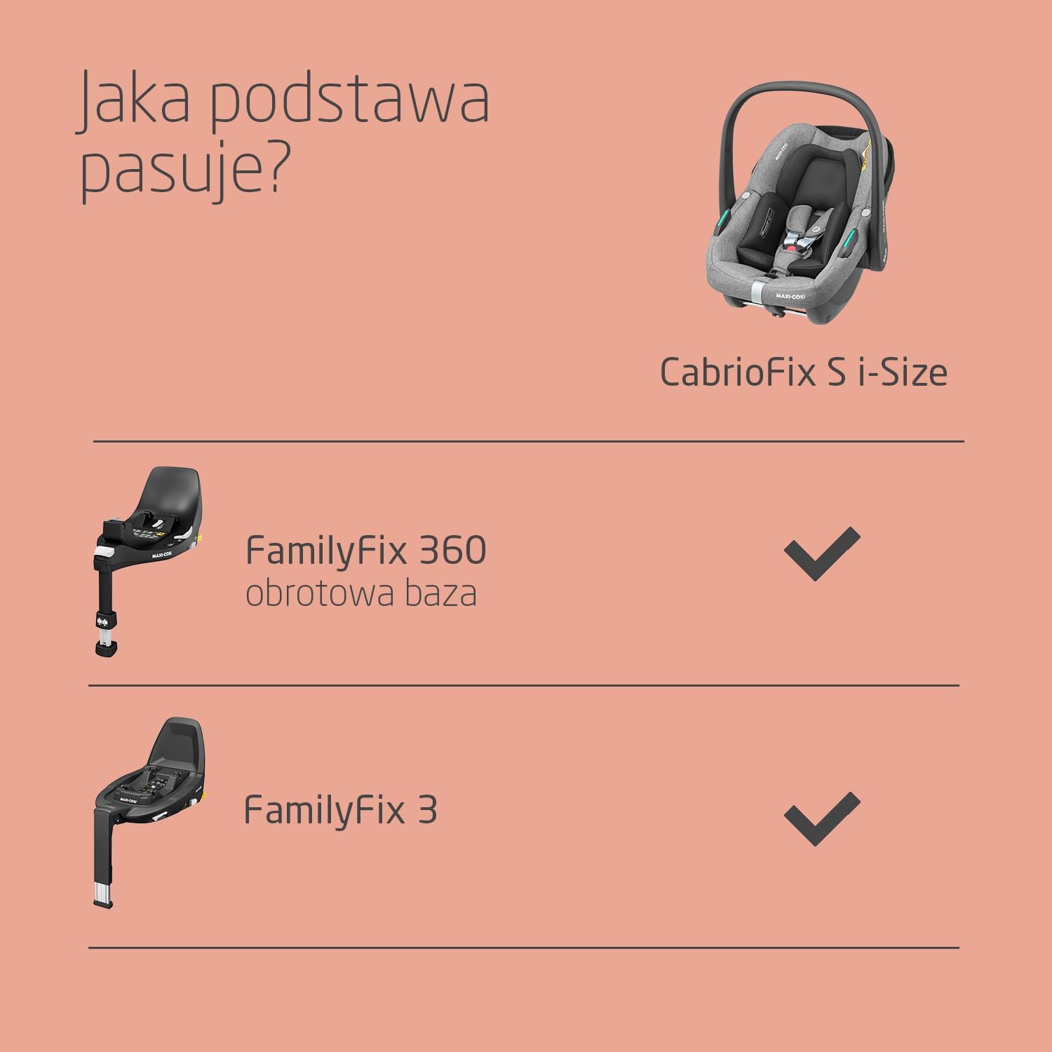Maxi-Cosi Zelia S Trio Wielofunkcyjny Wózek Dziecięcy 3w1, 0–4 Lata, do 22 kg, Składany, Kompakt i Odchylany Wózek Spacerowy z Fotelik Samochodowy CabrioFix S i-Size i Torbą z Akcesoriami, Szary