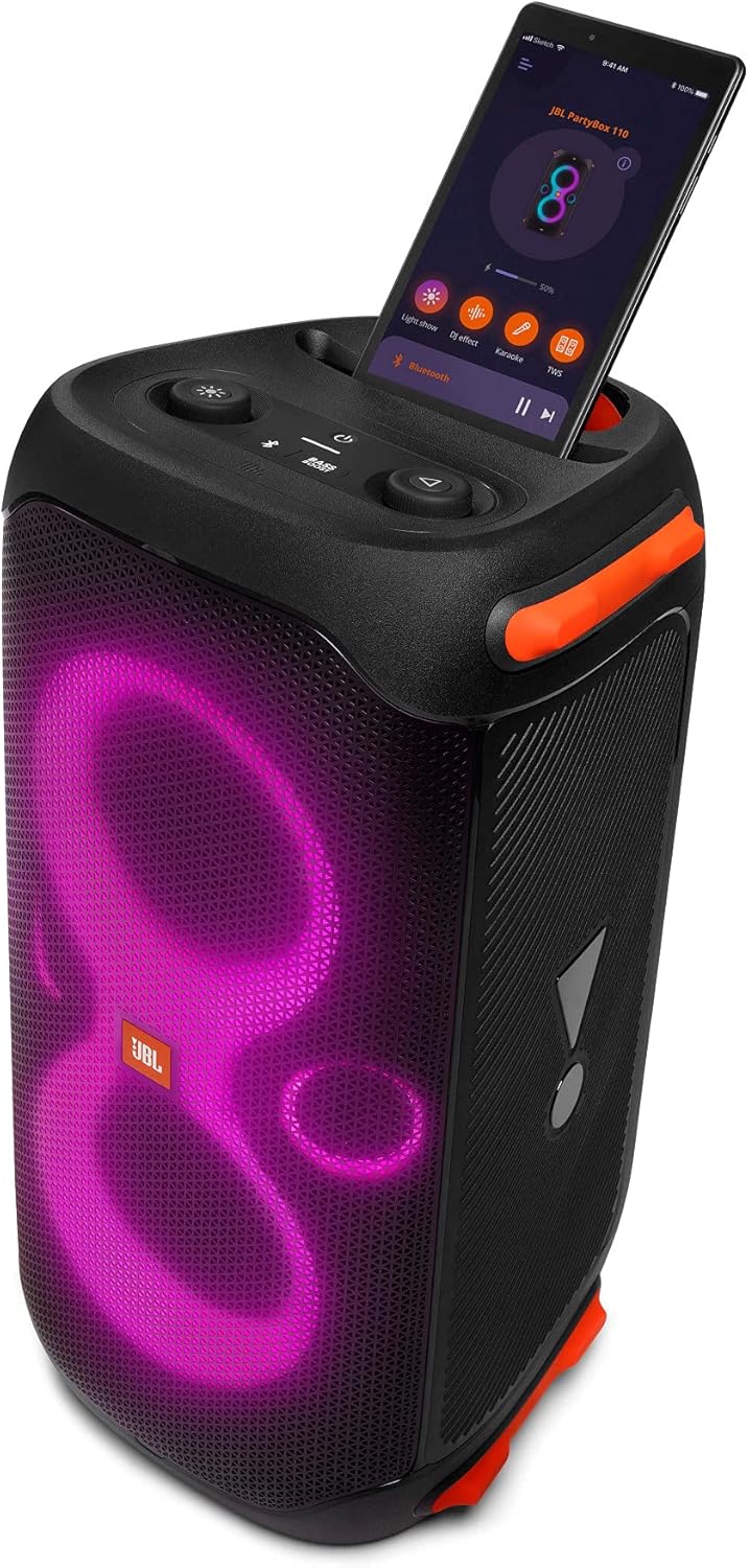Jbl Partybox 110 JBLPARTYBOX110EU Głośnik Bluetooth, Czarny, 24 x 69 x 2,5 cm