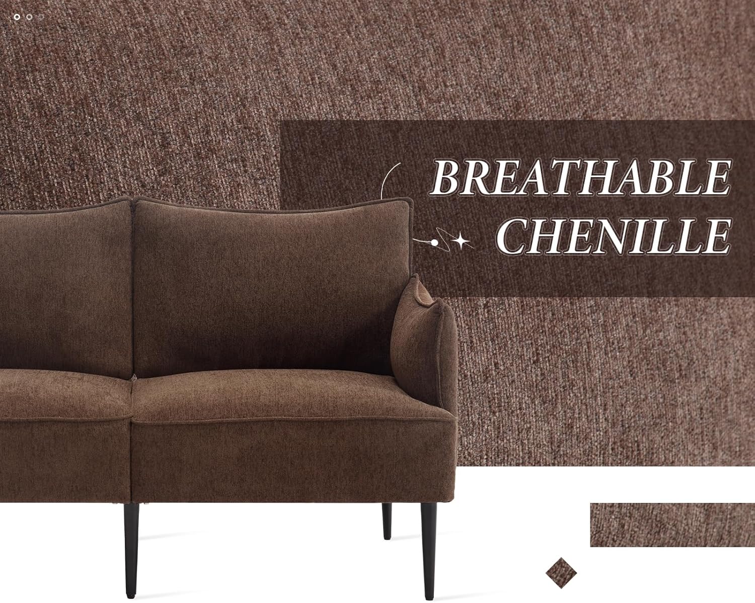 chairus Sofa 2-osobowa do salonu skóra PU segmentowa sofa kanapa tapicerowana sofa kanapa sofa sofa sette (ciemnoszara-2)