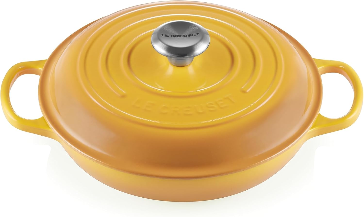 Le Creuset Signature żeliwny garnek Gourmet, okrągły, Ø 30 cm, 3,5 l, do wszystkich rodzajów kuchenek włącznie z indukcyjnymi, 5,55 kg, czerwony piec
