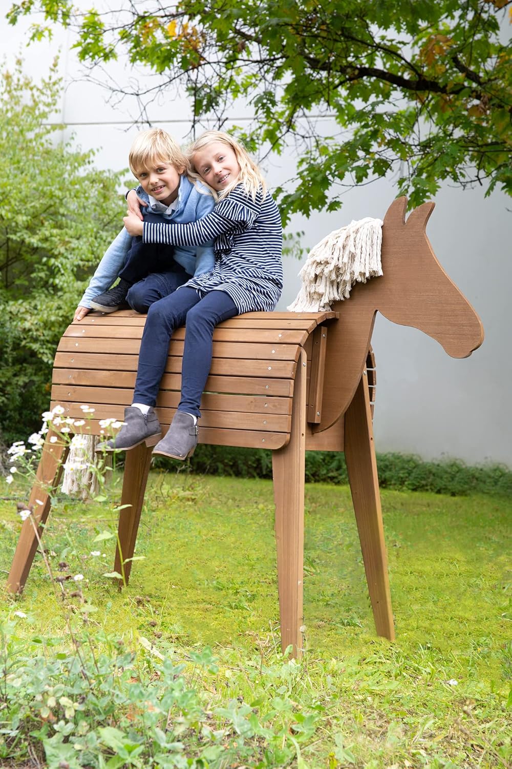 Roba 456022GA Koń Woltyżerowy, Szary Lazurowany, Do 25 kg