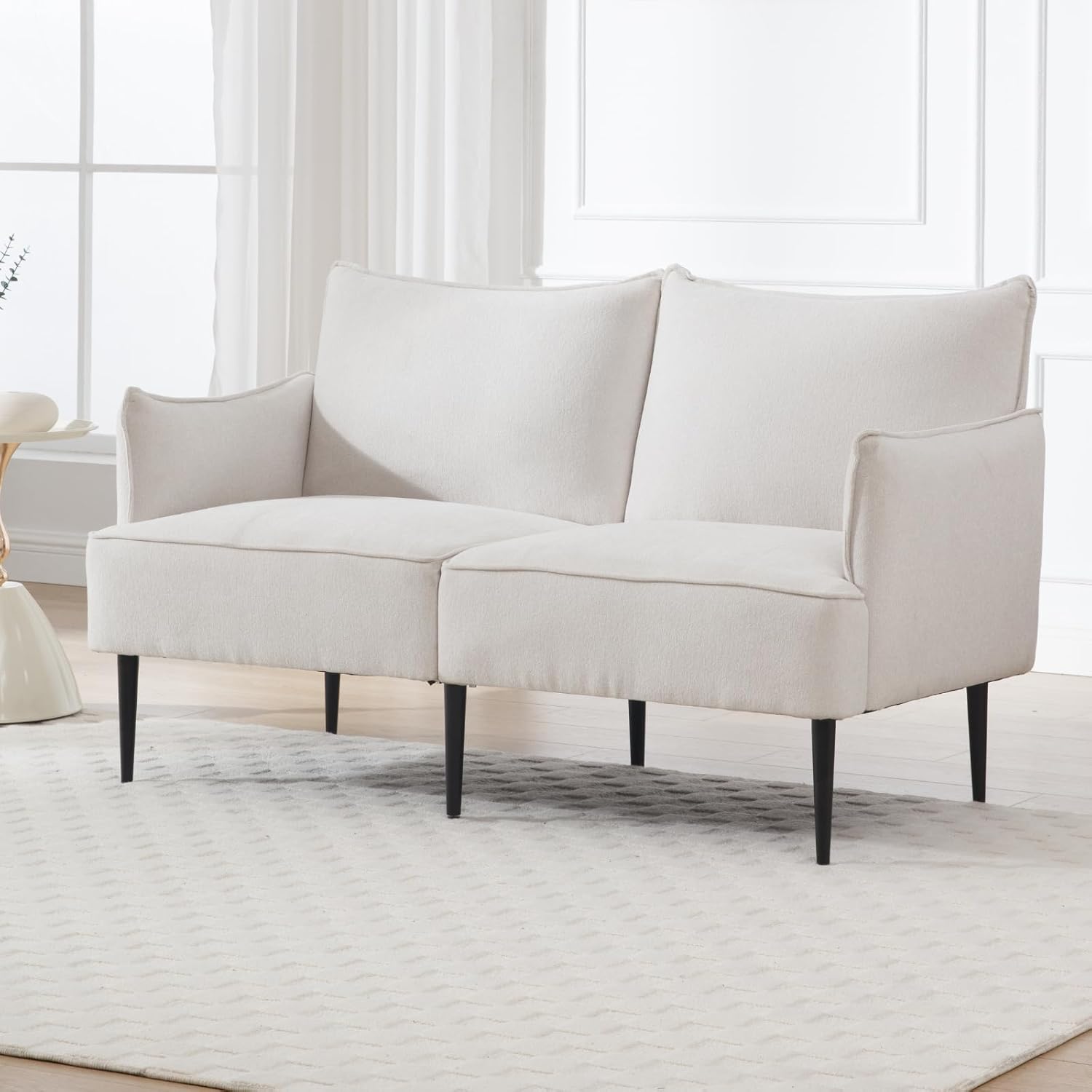 chairus Sofa 2-osobowa do salonu skóra PU segmentowa sofa kanapa tapicerowana sofa kanapa sofa sofa sette (ciemnoszara-2)