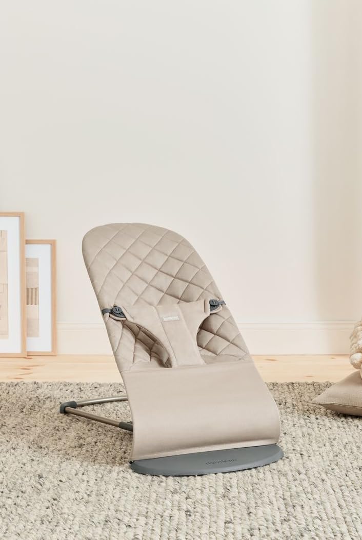 BabyBjörn Bliss bujaczek niemowlęcy, tkany, klasyczne pikowanie, piaskowo-szary