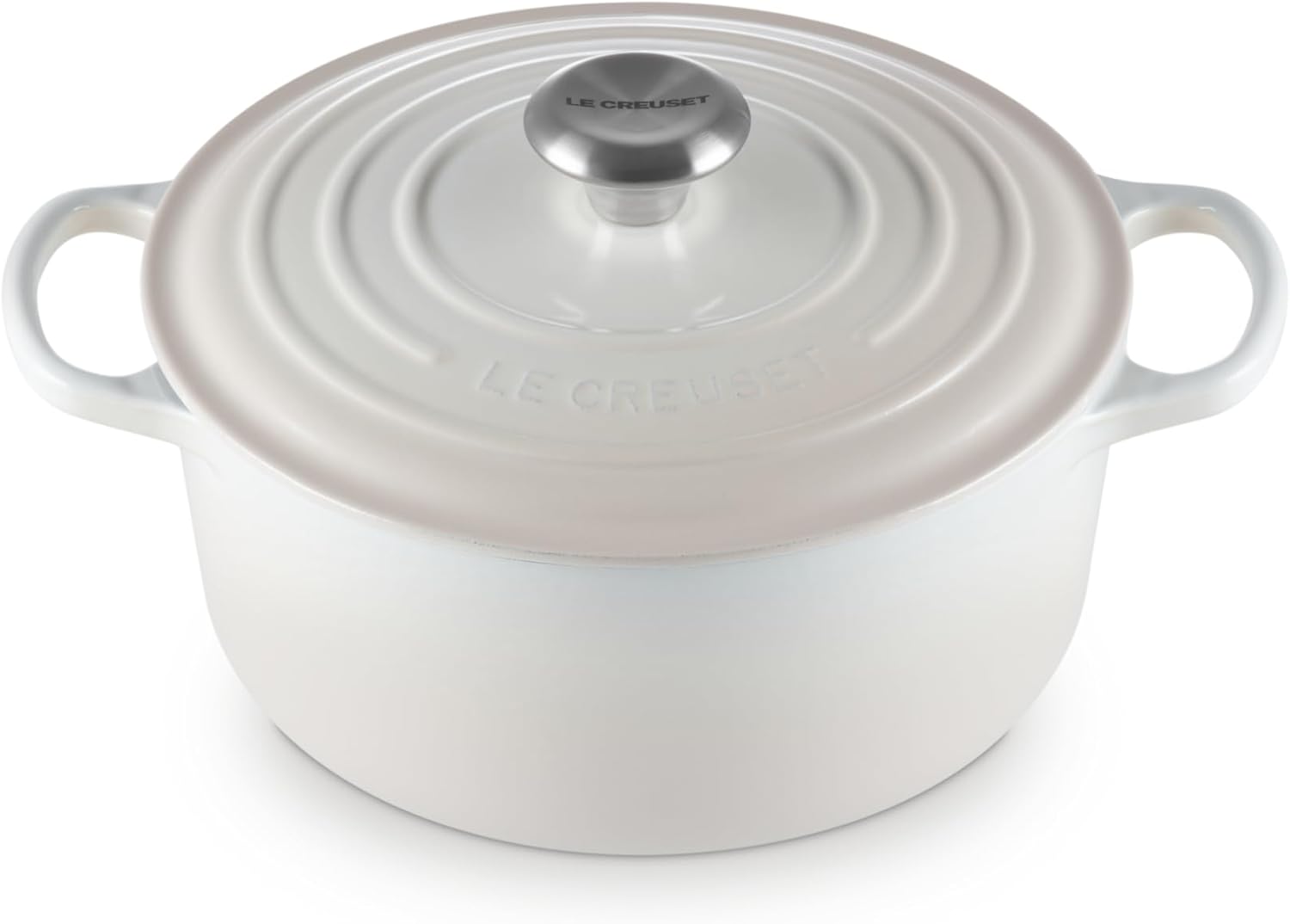 Le Creuset Signature żeliwne naczynie do pieczenia z pokrywką, Ø 26 cm, okrągłe, nadaje się do wszystkich rodzajów kuchenek i kuchenek indukcyjnych, pojemność: 5,3 l, 5,135 kg, kolor czerwony