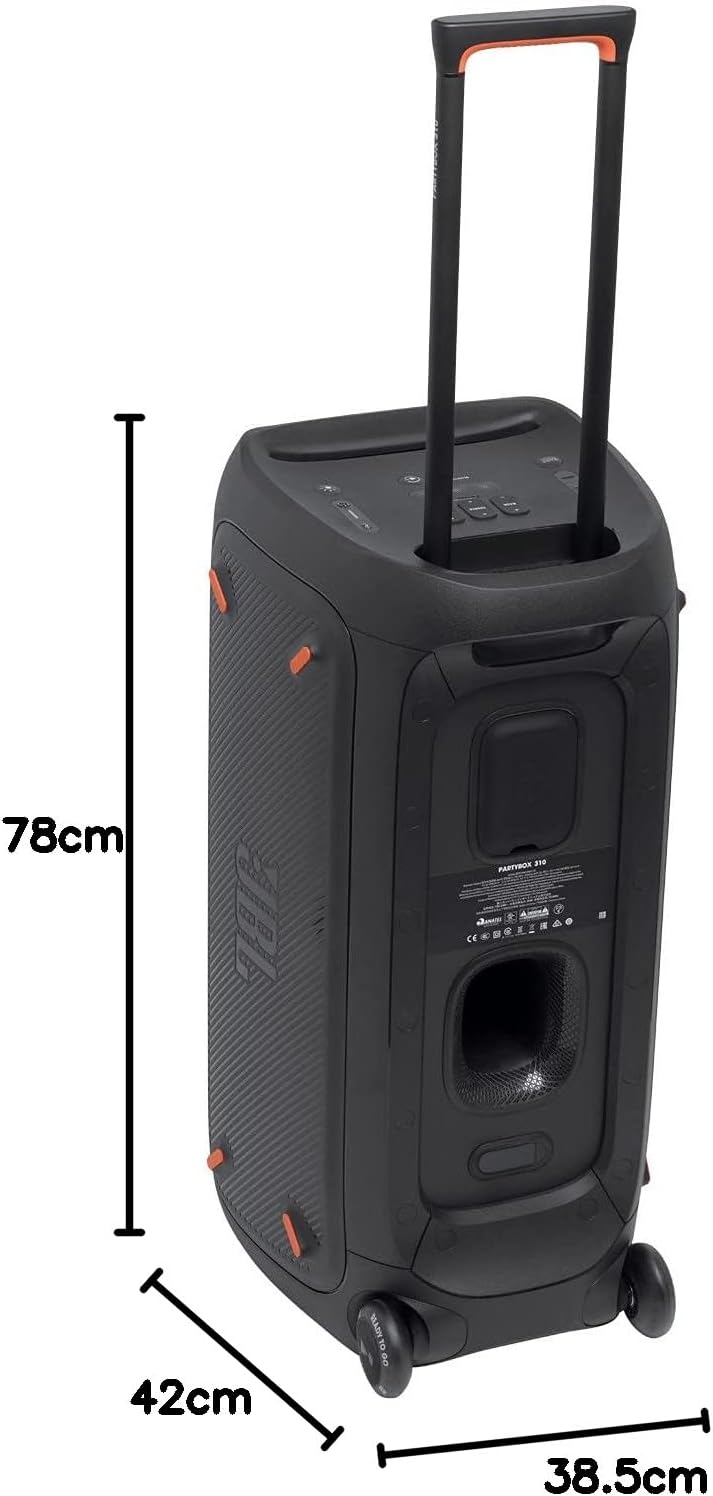 Jbl Partybox 110 JBLPARTYBOX110EU Głośnik Bluetooth, Czarny, 24 x 69 x 2,5 cm