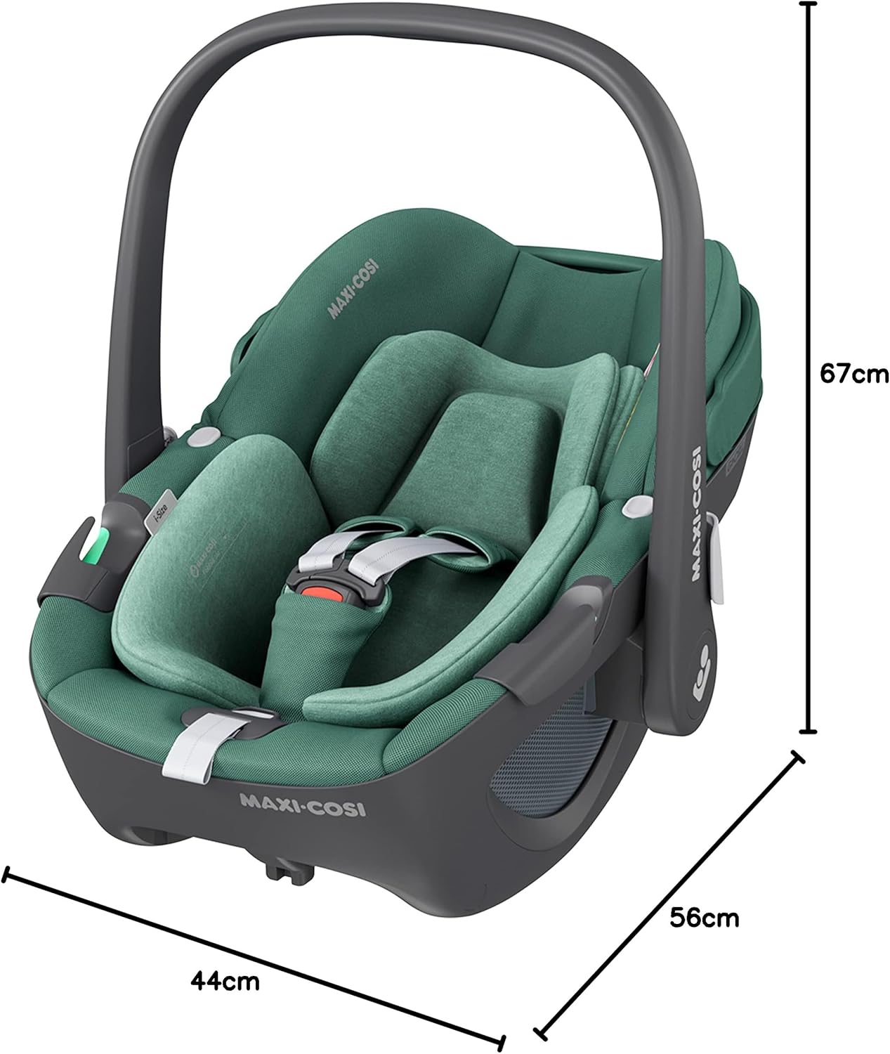 Maxi-Cosi Pearl 360 dla niemowlaka i-Size, Fotelik samochodowy obrotowy 360, od 3 miesięcy do 4 lat (61–105 cm), Obracanie jedną ręką, ClimaFlow, Uprząż z systemem Easy-In, G-CELL, Authentic Graphite