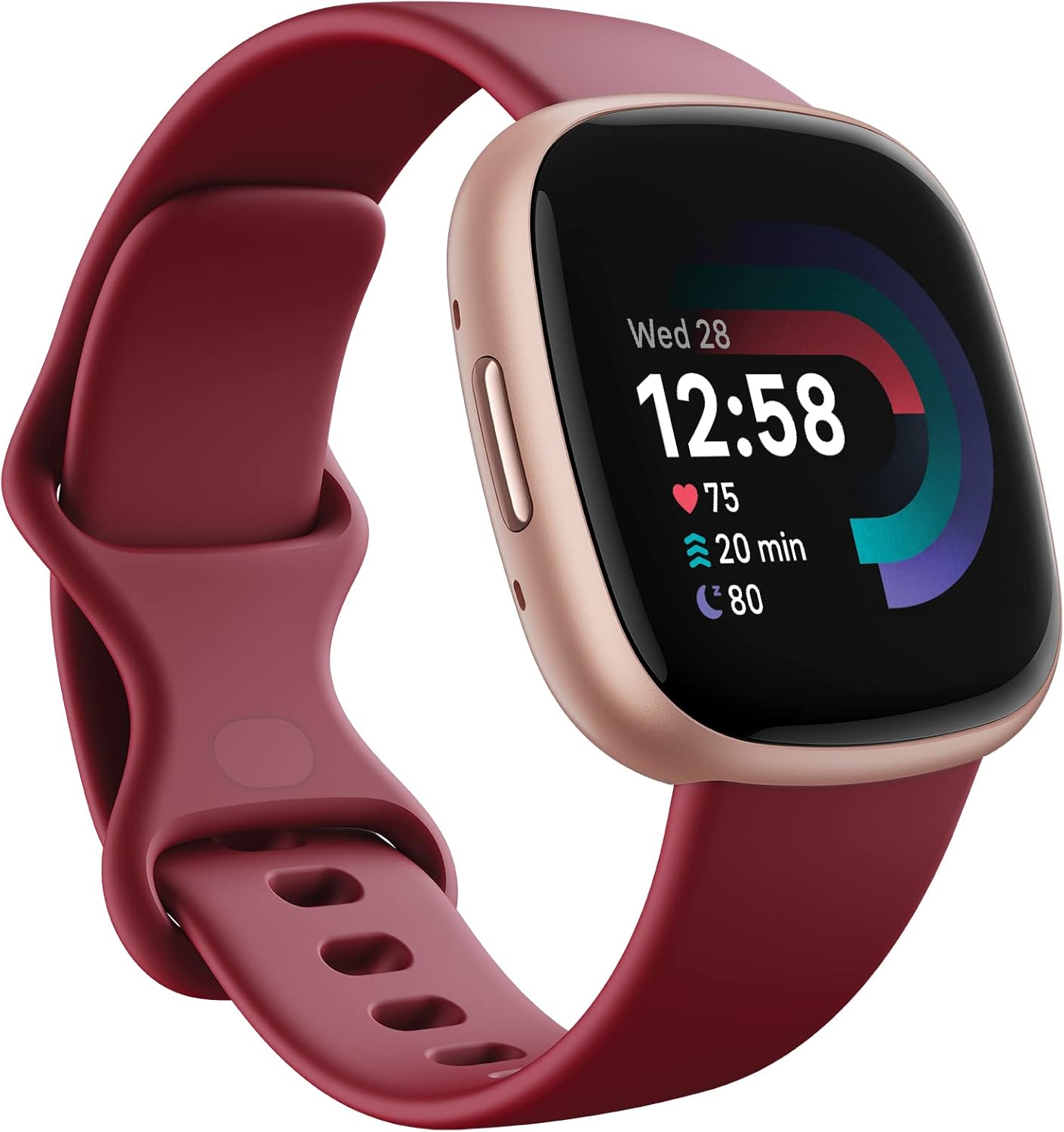 Fitbit Versa 4: Smartwatch aktywnosci fitness z wbudowanym systemem GPS, oraz z żywotnością baterii aż do 6 dni. Kompantybilny z systemem iOS & Android