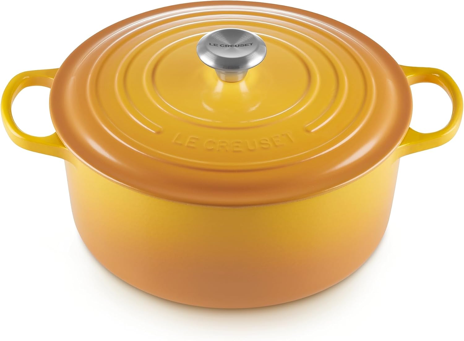 Le Creuset Signature żeliwne naczynie do pieczenia z pokrywką, Ø 26 cm, okrągłe, nadaje się do wszystkich rodzajów kuchenek i kuchenek indukcyjnych, pojemność: 5,3 l, 5,135 kg, kolor czerwony