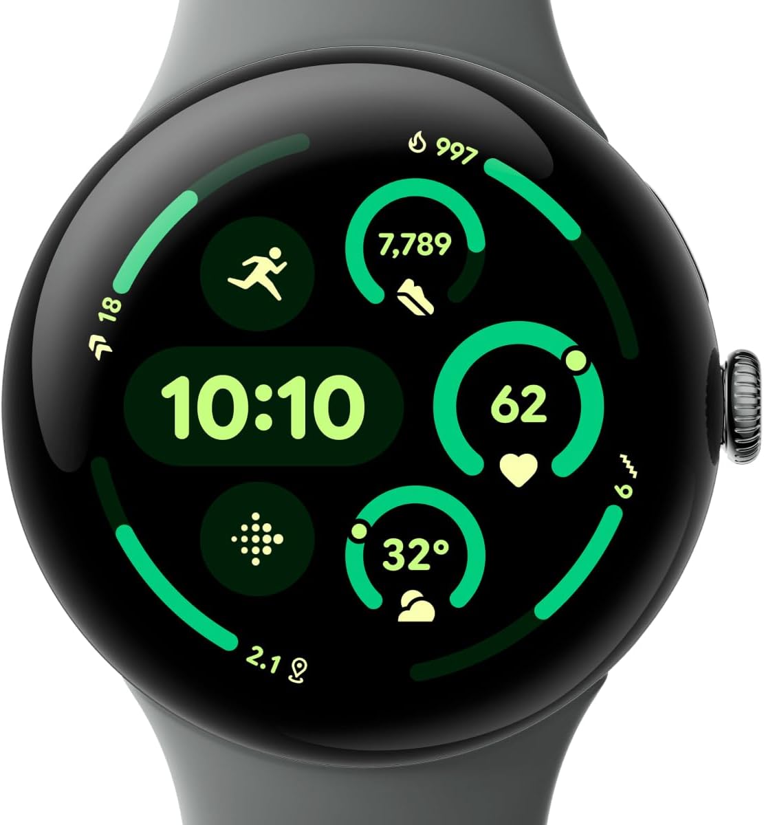 Google Pixel Watch 3 (45 mm) – smartwatch z systemem Android ze śledzeniem tętna, zaawansowane bieganie z Fitbit, Fitness Insights, 24-godzinna bateria – matowa czarna aluminiowa obudowa – pasek