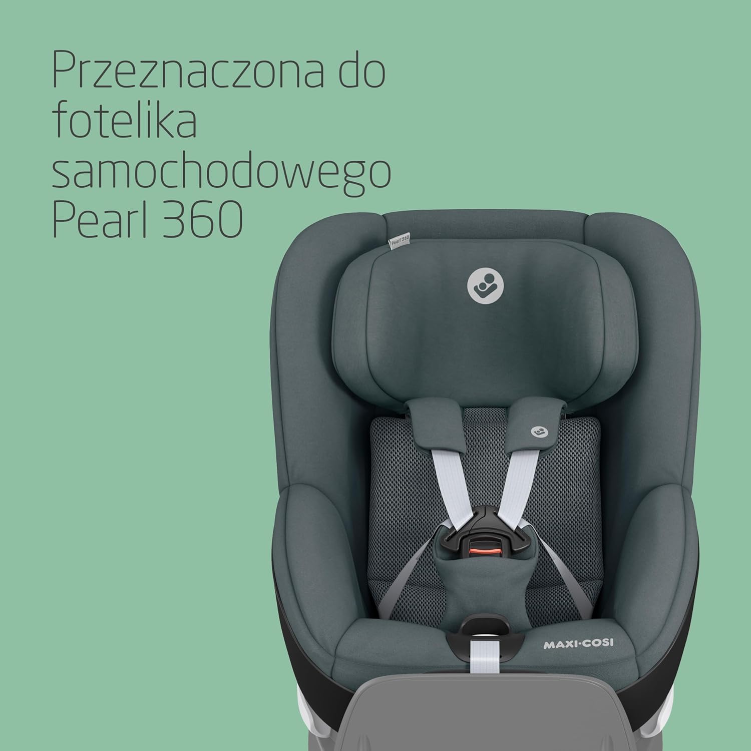 Maxi-Cosi Pearl 360 dla niemowlaka i-Size, Fotelik samochodowy obrotowy 360, od 3 miesięcy do 4 lat (61–105 cm), Obracanie jedną ręką, ClimaFlow, Uprząż z systemem Easy-In, G-CELL, Authentic Graphite