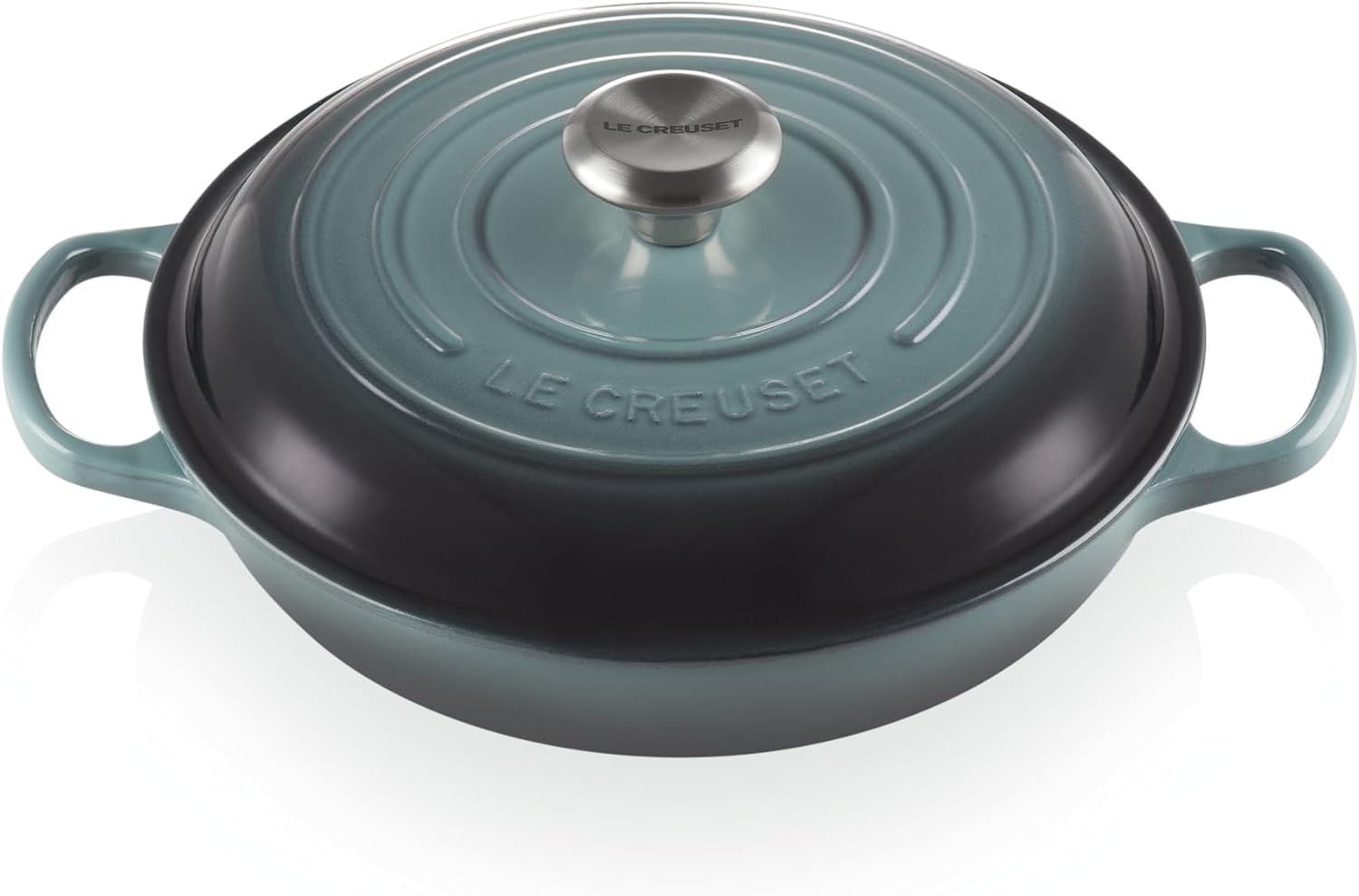 Le Creuset Signature żeliwny garnek Gourmet, okrągły, Ø 30 cm, 3,5 l, do wszystkich rodzajów kuchenek włącznie z indukcyjnymi, 5,55 kg, czerwony piec