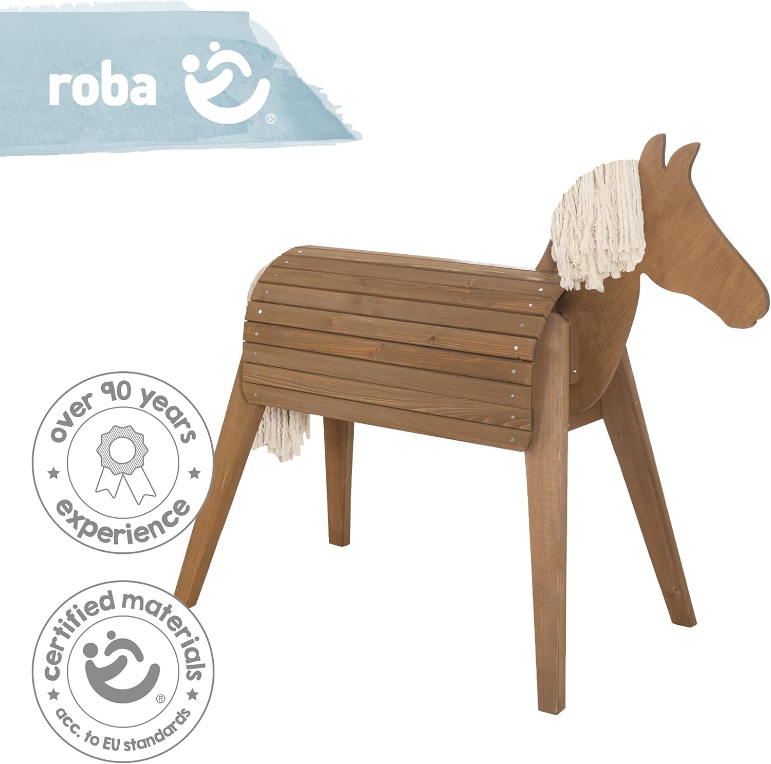 Roba 456022GA Koń Woltyżerowy, Szary Lazurowany, Do 25 kg