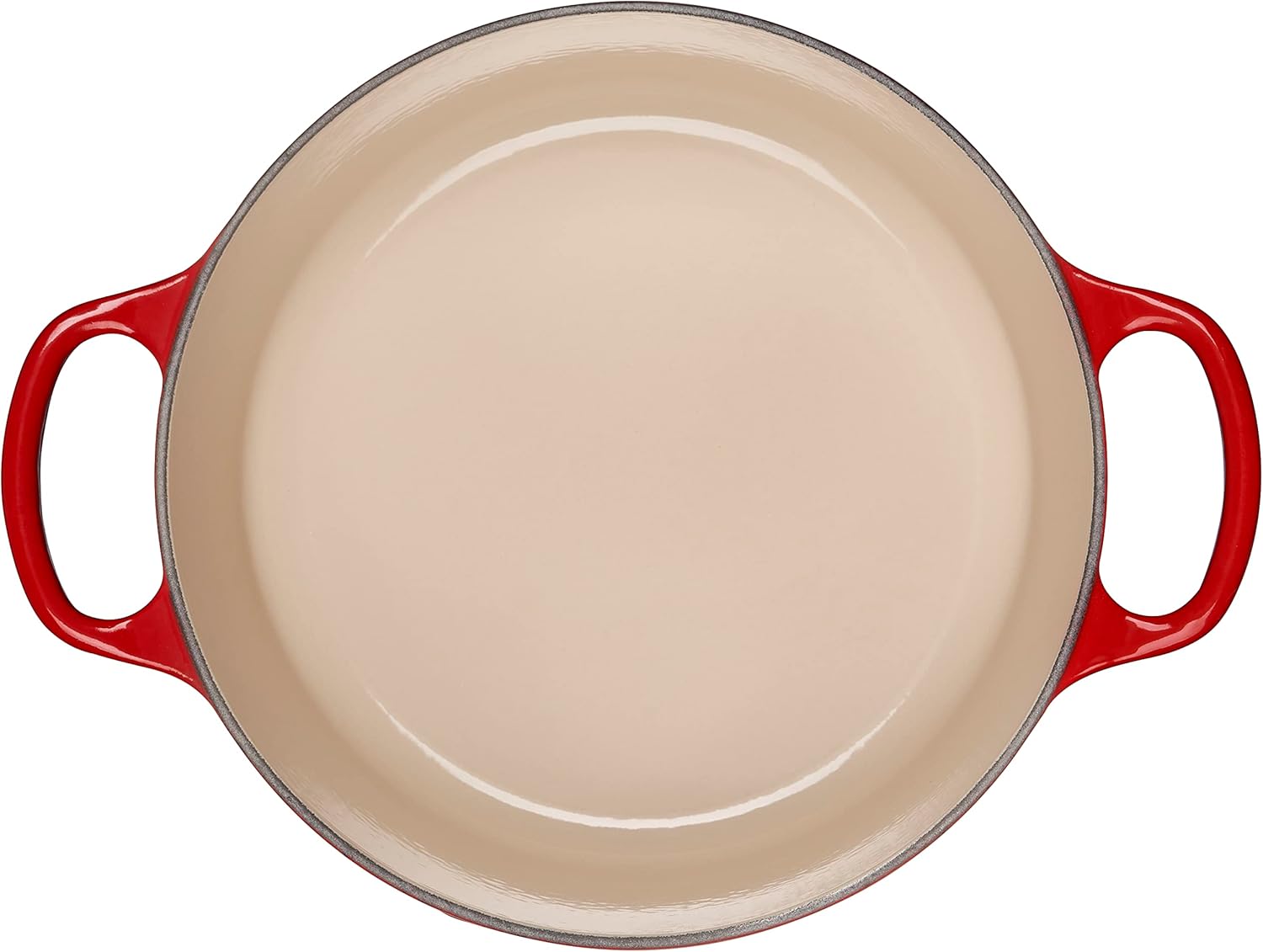 Le Creuset Signature żeliwne naczynie do pieczenia z pokrywką, Ø 26 cm, okrągłe, nadaje się do wszystkich rodzajów kuchenek i kuchenek indukcyjnych, pojemność: 5,3 l, 5,135 kg, kolor czerwony