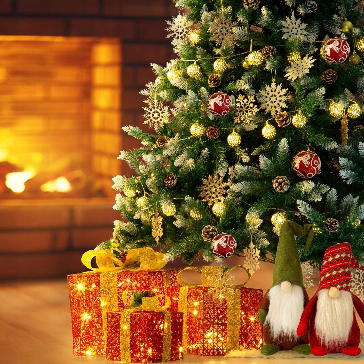 Gigalumi 1,8 m sztuczna choinka ze śniegiem i