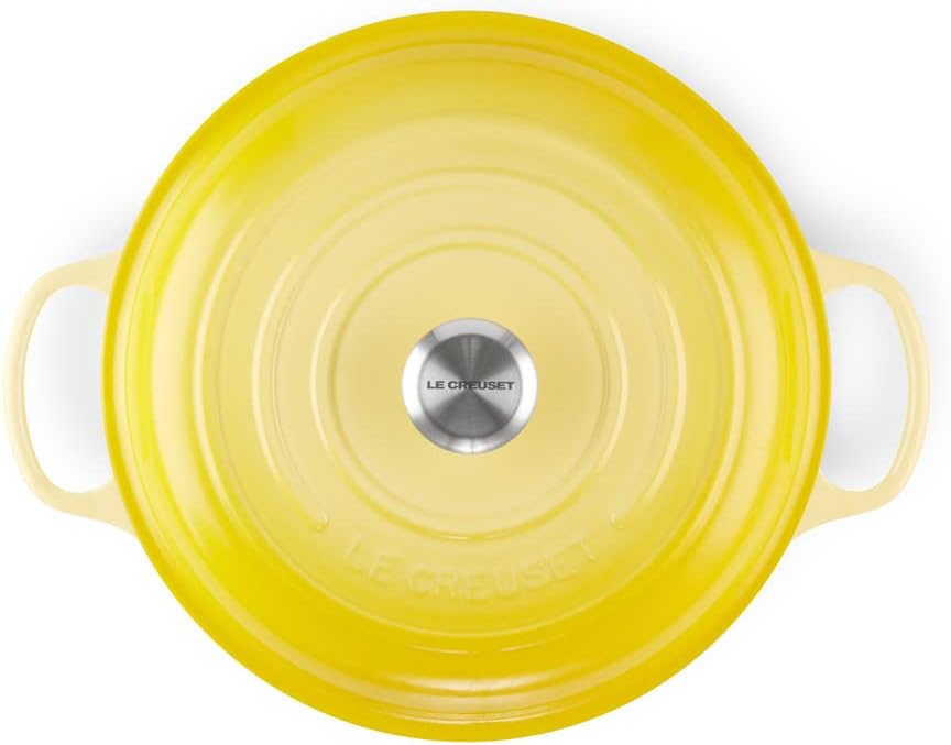 Le Creuset Signature żeliwny garnek Gourmet, okrągły, Ø 30 cm, 3,5 l, do wszystkich rodzajów kuchenek włącznie z indukcyjnymi, 5,55 kg, czerwony piec