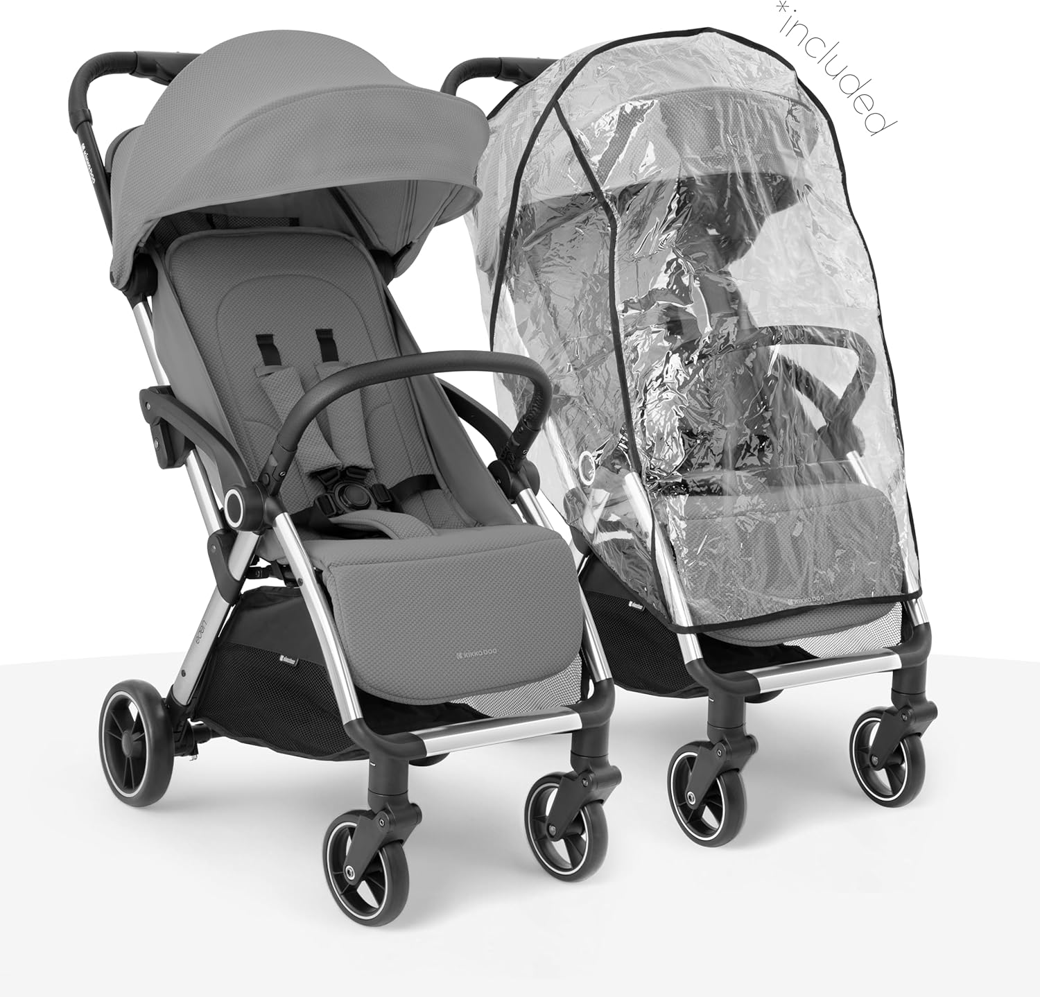 KikkaBoo EDEN Buggy, wózek dziecięcy do 22 kg, automatyczne składanie, pozycja nachylenia, ultralekki, kompaktowy, beżowy