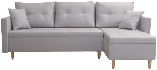 DMSM Skandynawska składana sofa narożna z funkcją spania Scandik Pik 2 x schowek