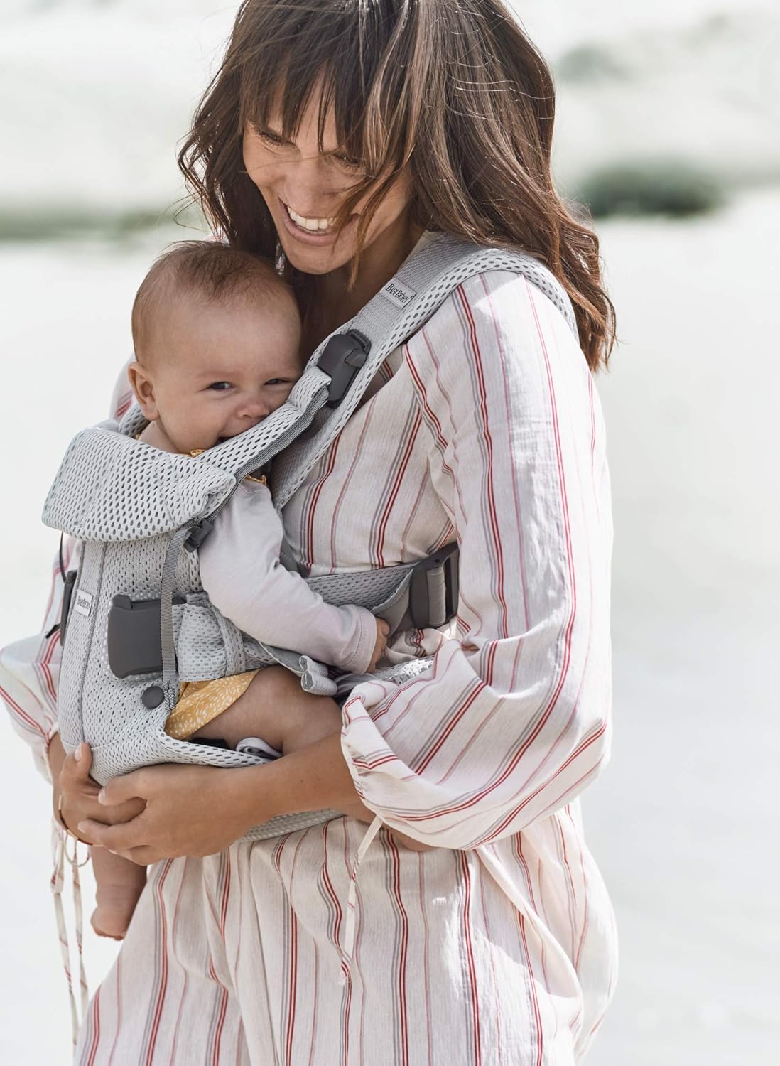 BabyBjörn Nosidełko dla niemowląt One Air, siatka 3D, szaro-beżowe