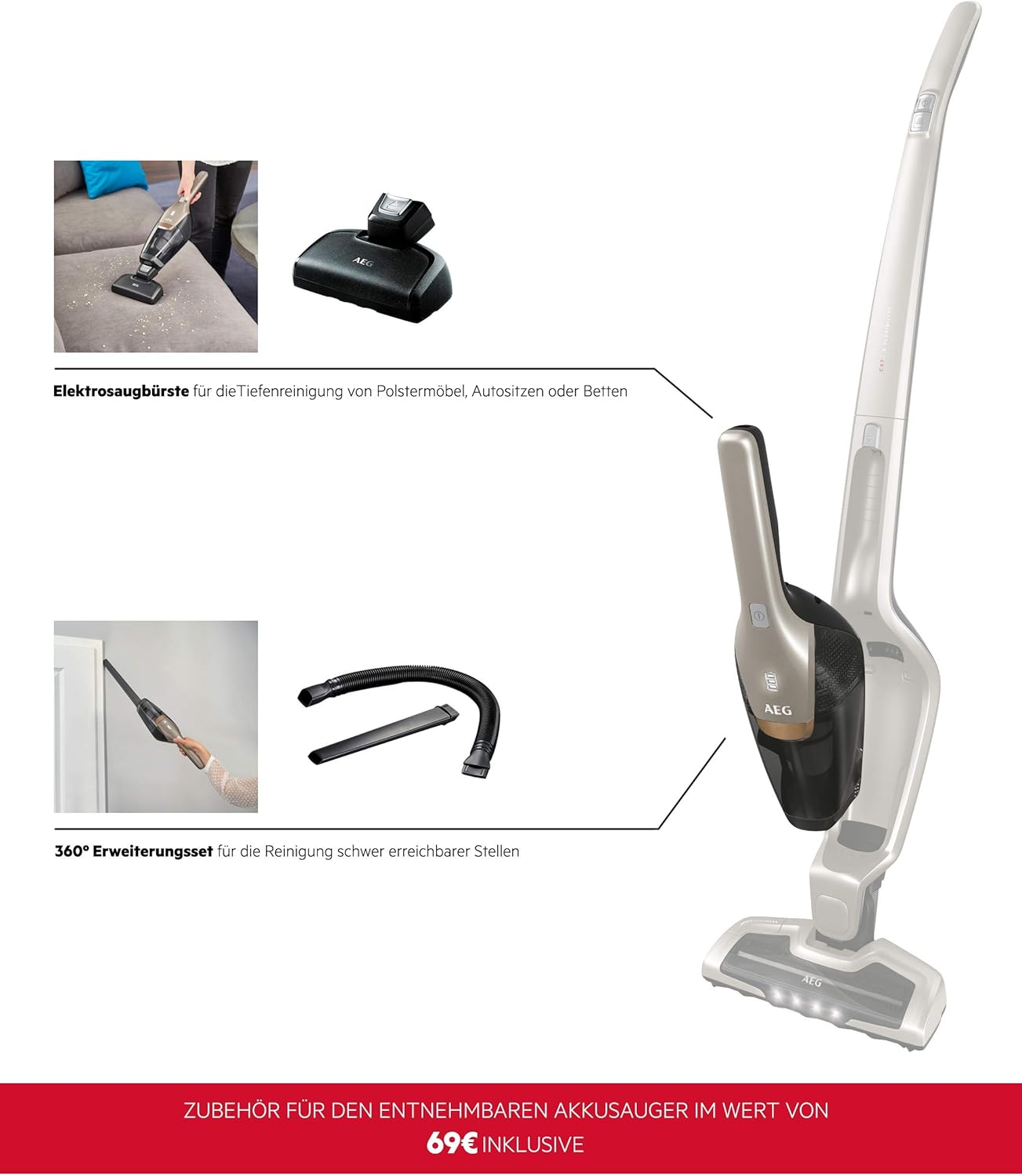 Aeg Animal Odkurzacz, Czerwony, 18.0W 230.0V