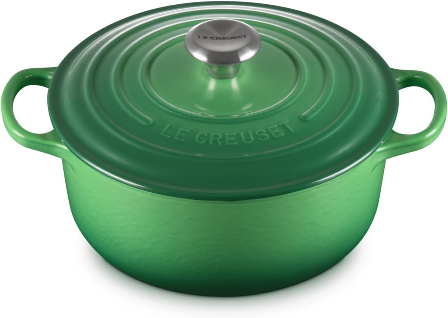 Le Creuset Signature żeliwne naczynie do pieczenia z pokrywką, Ø 26 cm, okrągłe, nadaje się do wszystkich rodzajów kuchenek i kuchenek indukcyjnych, pojemność: 5,3 l, 5,135 kg, kolor czerwony