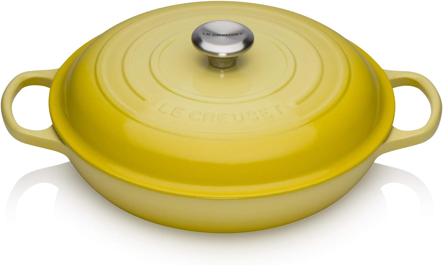 Le Creuset Signature żeliwny garnek Gourmet, okrągły, Ø 30 cm, 3,5 l, do wszystkich rodzajów kuchenek włącznie z indukcyjnymi, 5,55 kg, czerwony piec