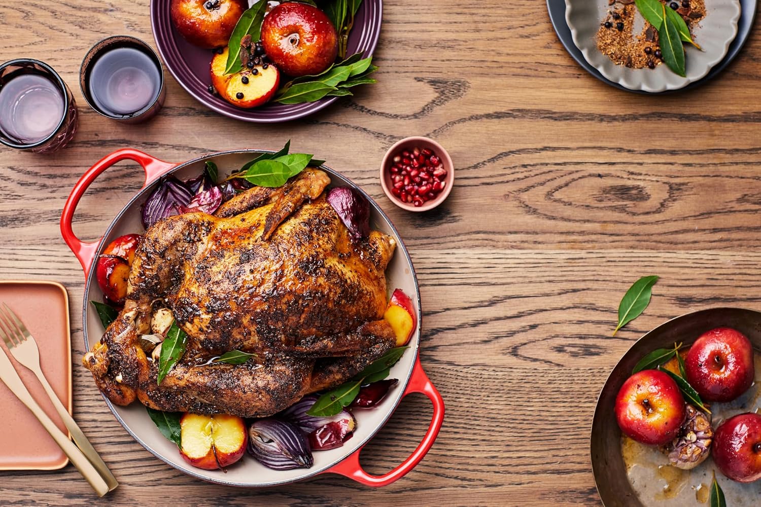 Le Creuset Signature żeliwny garnek Gourmet, okrągły, Ø 30 cm, 3,5 l, do wszystkich rodzajów kuchenek włącznie z indukcyjnymi, 5,55 kg, czerwony piec