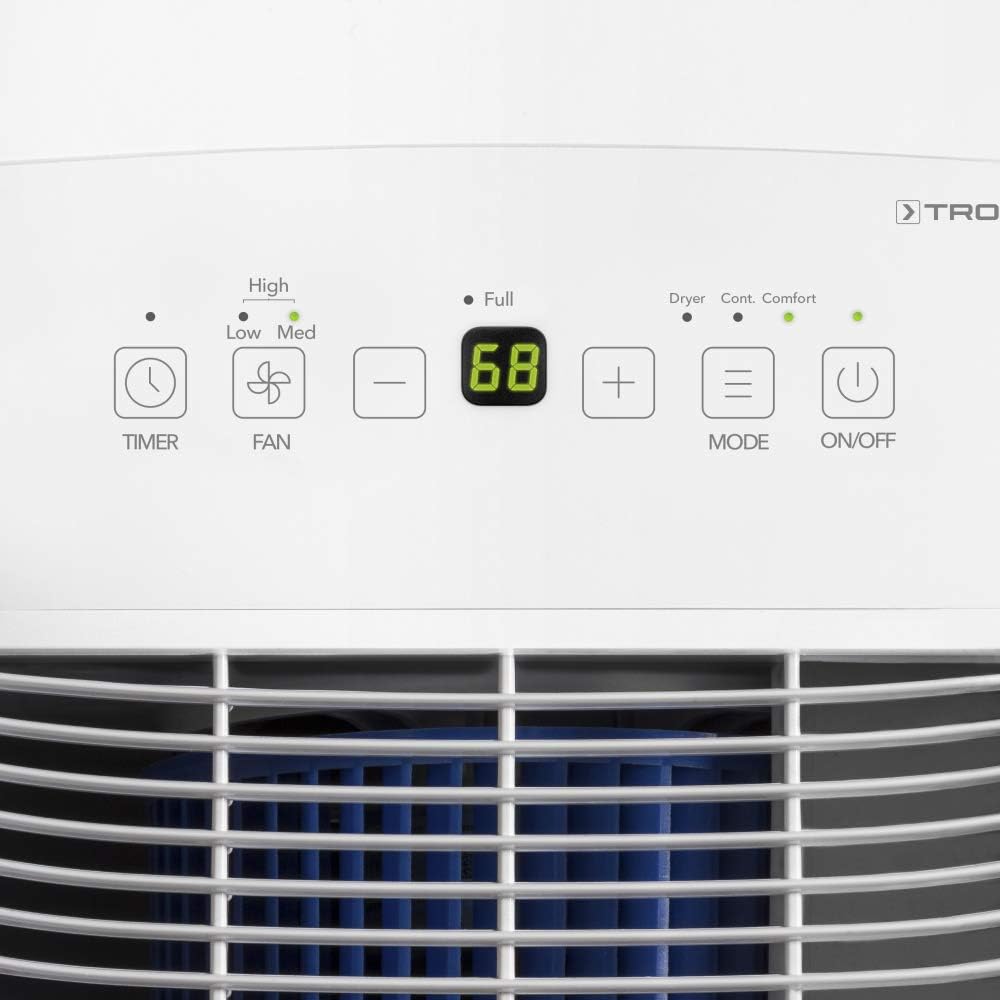 TROTEC Osuszacz powietrza elektryczny TTK 66 E – wydajność 24 L/dzień – powierzchnia 50 m² / 125 m³ – funkcja automatycznego wyłączania - do mieszkań i sypialni