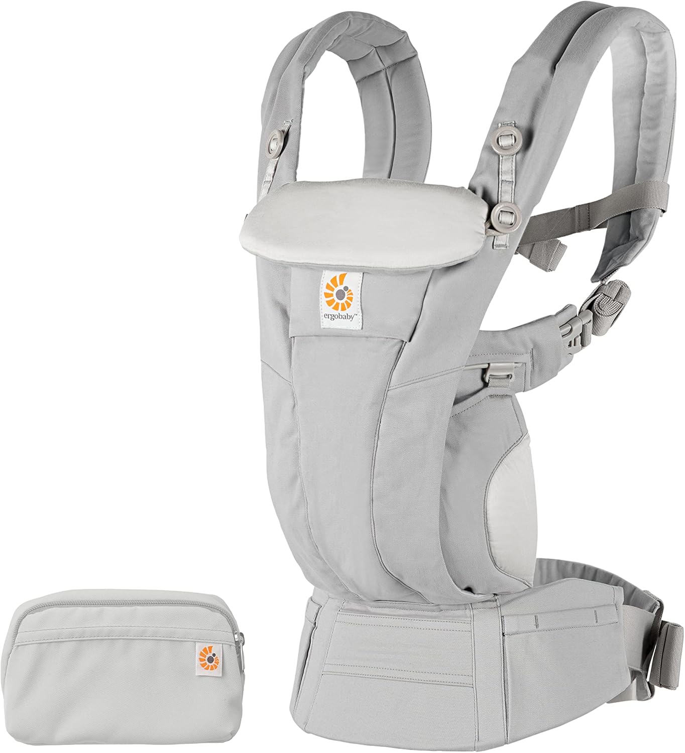 Ergobaby Omni Breeze Nosidełko dla noworodków od urodzenia do 20 kg, 4 pozycje SoftFlex Mesh Ergonomiczne nosidełko dla niemowląt Nosidełko do noszenia na plecach, Graphite Grey