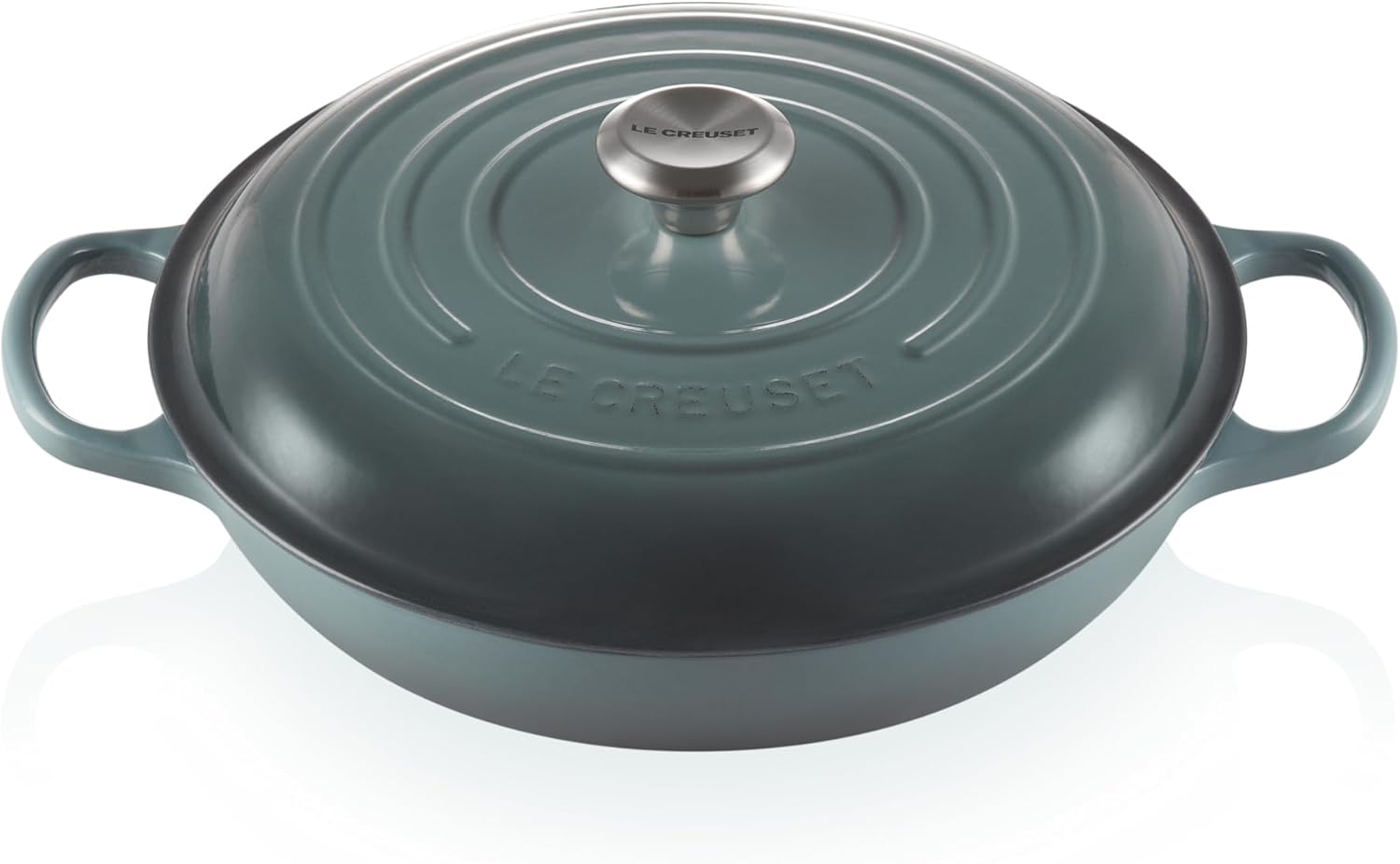 Le Creuset Signature żeliwny garnek Gourmet, okrągły, Ø 30 cm, 3,5 l, do wszystkich rodzajów kuchenek włącznie z indukcyjnymi, 5,55 kg, czerwony piec
