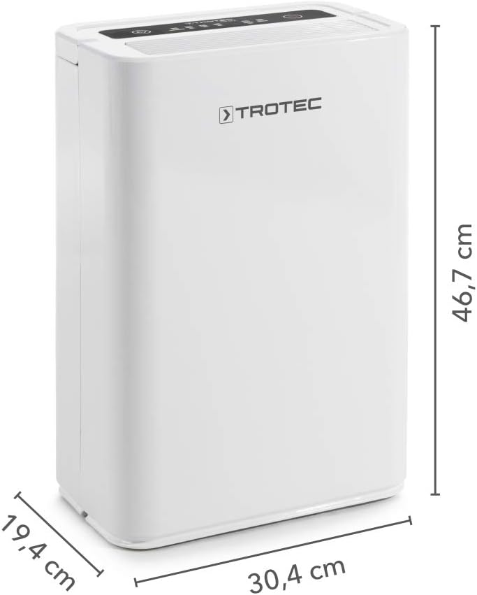 TROTEC Osuszacz powietrza elektryczny TTK 66 E – wydajność 24 L/dzień – powierzchnia 50 m² / 125 m³ – funkcja automatycznego wyłączania - do mieszkań i sypialni