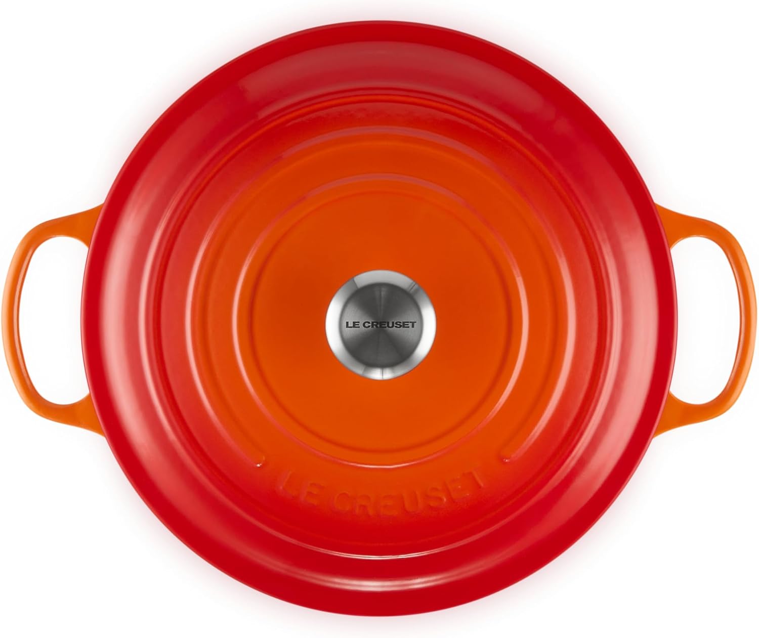 Le Creuset Signature żeliwne naczynie do pieczenia z pokrywką, Ø 26 cm, okrągłe, nadaje się do wszystkich rodzajów kuchenek i kuchenek indukcyjnych, pojemność: 5,3 l, 5,135 kg, kolor czerwony