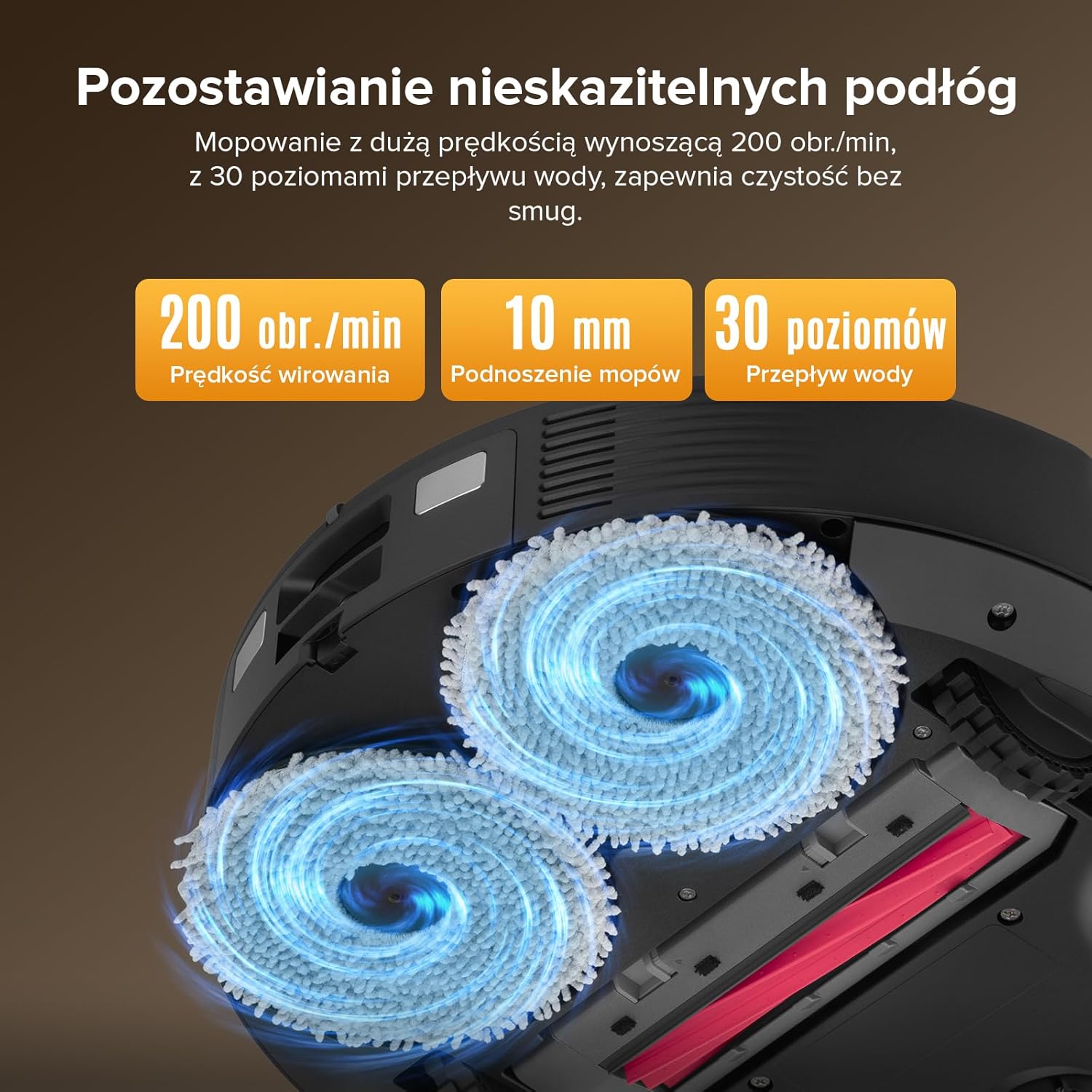 roborock QV 35A Set robot odkurzający, 8000Pa HyperForce, wielofunkcyjna stacja, mop obrotowy 200 obr./min i podnośnik 10 mm, zapobieganie splątaniu, unikanie przeszkód, mapowanie
