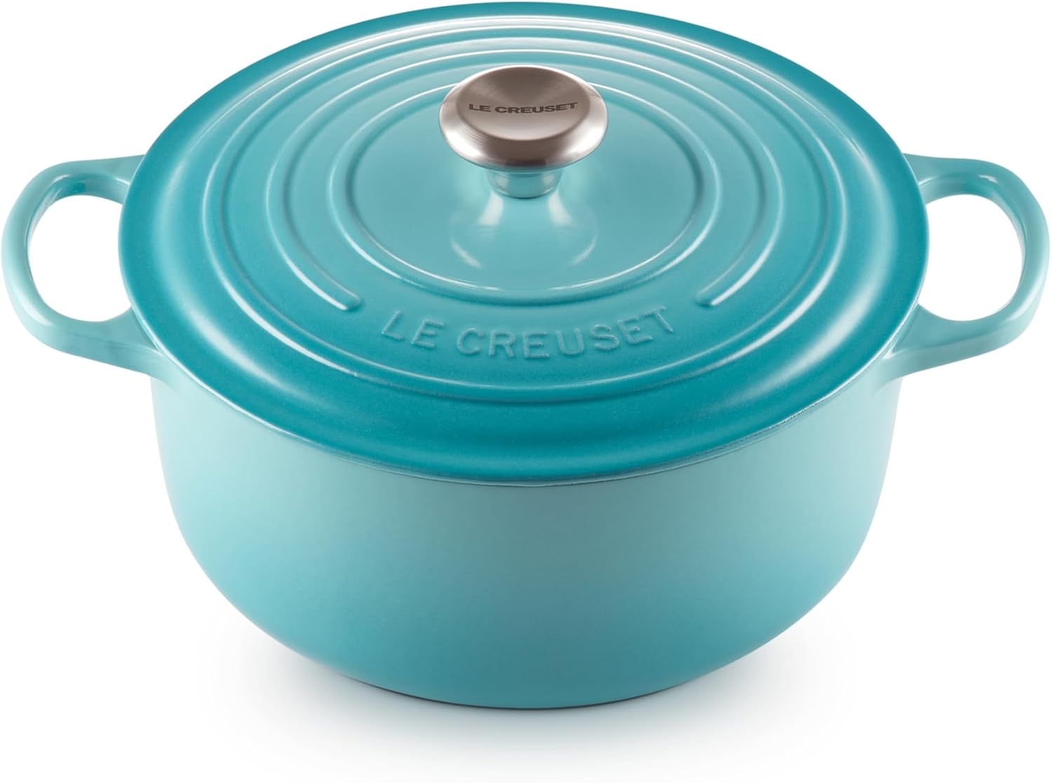 Le Creuset Signature żeliwne naczynie do pieczenia z pokrywką, Ø 26 cm, okrągłe, nadaje się do wszystkich rodzajów kuchenek i kuchenek indukcyjnych, pojemność: 5,3 l, 5,135 kg, kolor czerwony