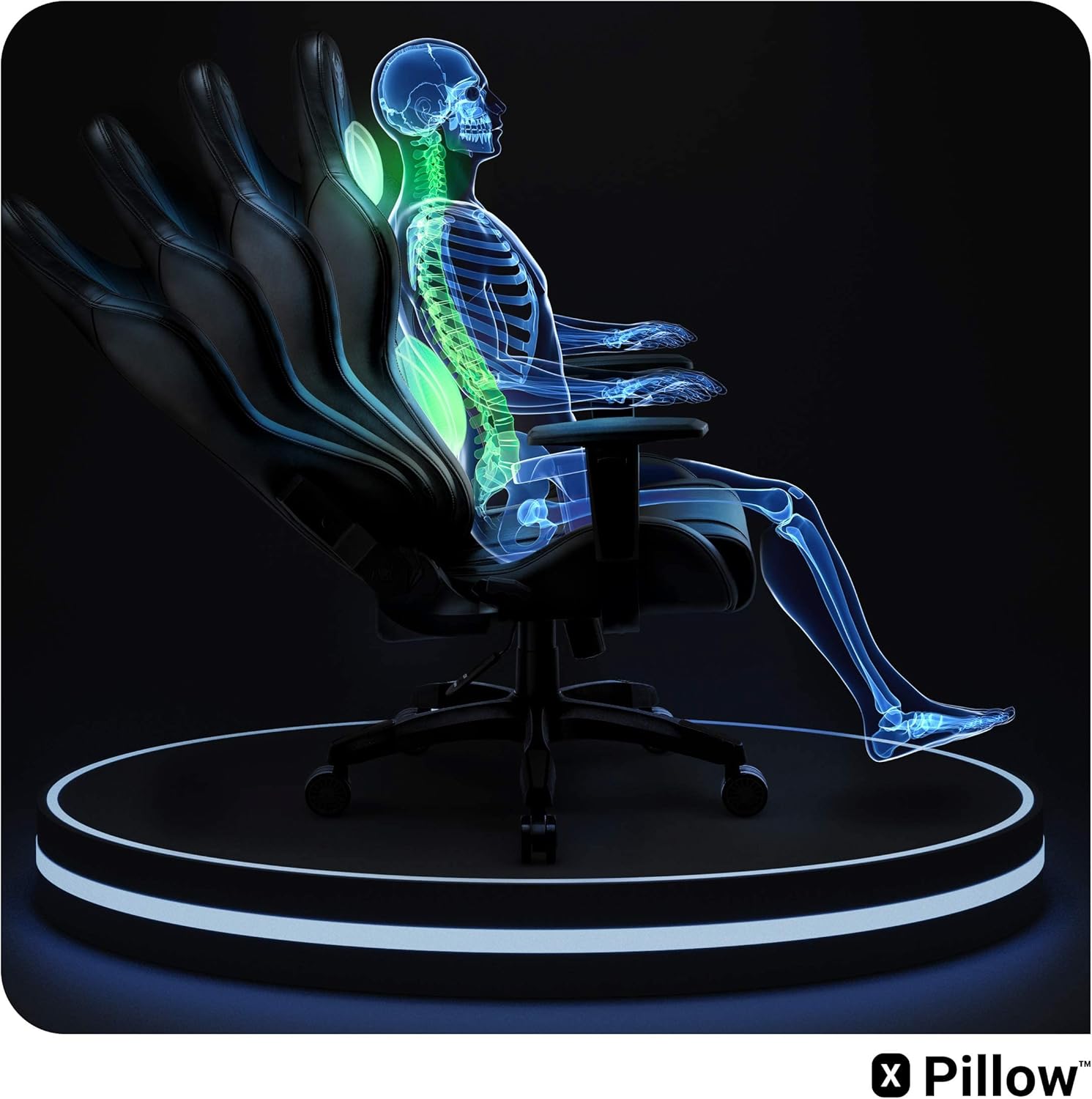 Diablo X-One 2.0 Fotel Gamingowy Krzesło Biurowe Dla Gracza Obrotowy Regulowane Podłokietniki Ekoskóra Ergonomiczny Design Funkcja Bujania Poduszka Pod Kark i Lędźwie (Candy Rose, Normal)