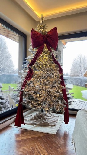 NOWOŚĆ! Piękna Biała sztuczna Choinka LUX 100% PE Zasypana śniegiem 1.8m