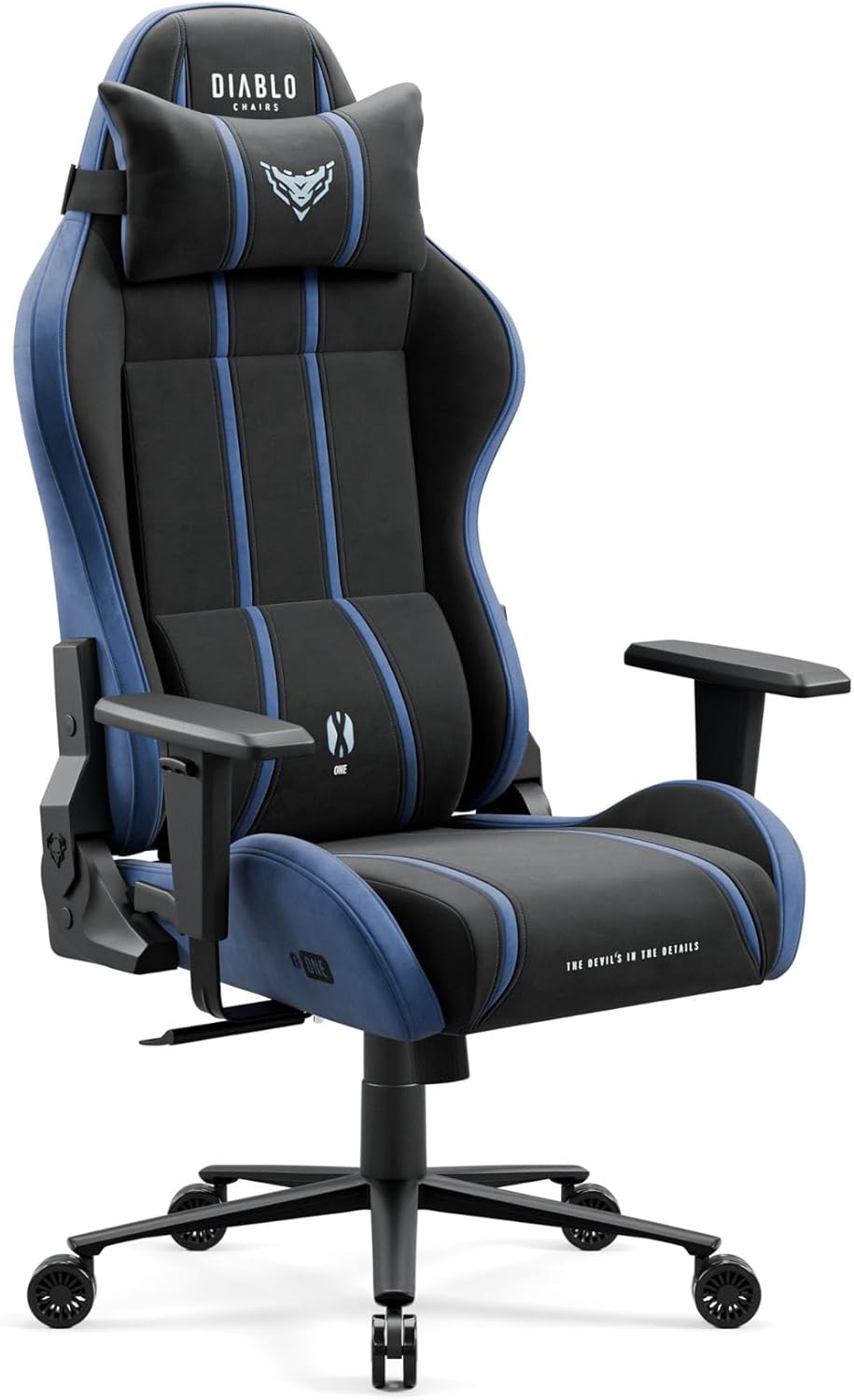 Diablo X-One 2.0 Fotel Gamingowy Krzesło Biurowe Dla Gracza Obrotowy Regulowane Podłokietniki Ekoskóra Ergonomiczny Design Funkcja Bujania Poduszka Pod Kark i Lędźwie (Candy Rose, Normal)