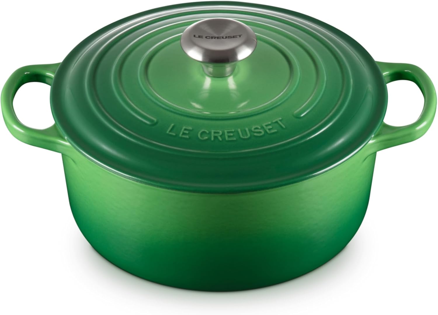 Le Creuset Signature żeliwne naczynie do pieczenia z pokrywką, Ø 26 cm, okrągłe, nadaje się do wszystkich rodzajów kuchenek i kuchenek indukcyjnych, pojemność: 5,3 l, 5,135 kg, kolor czerwony